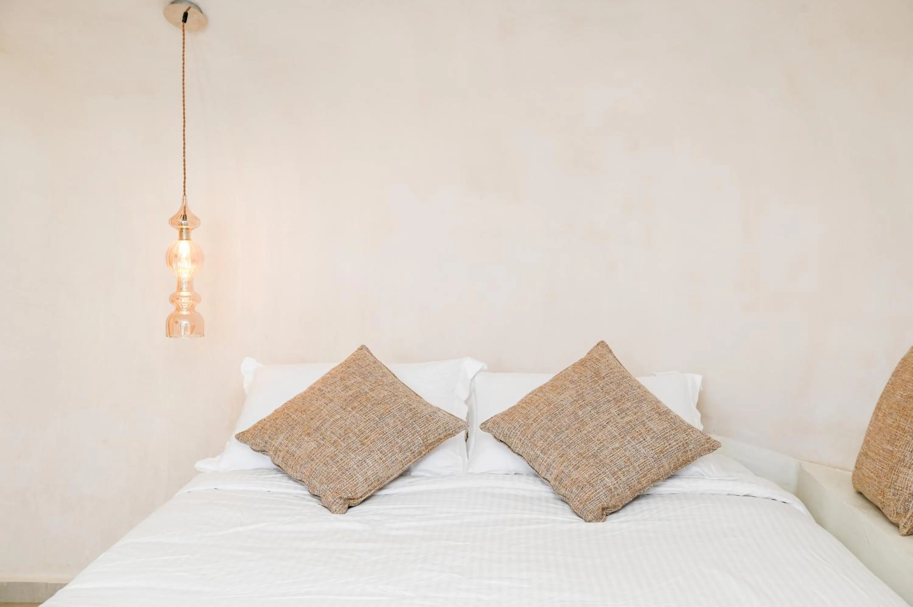 Bed in White Curves Santorini