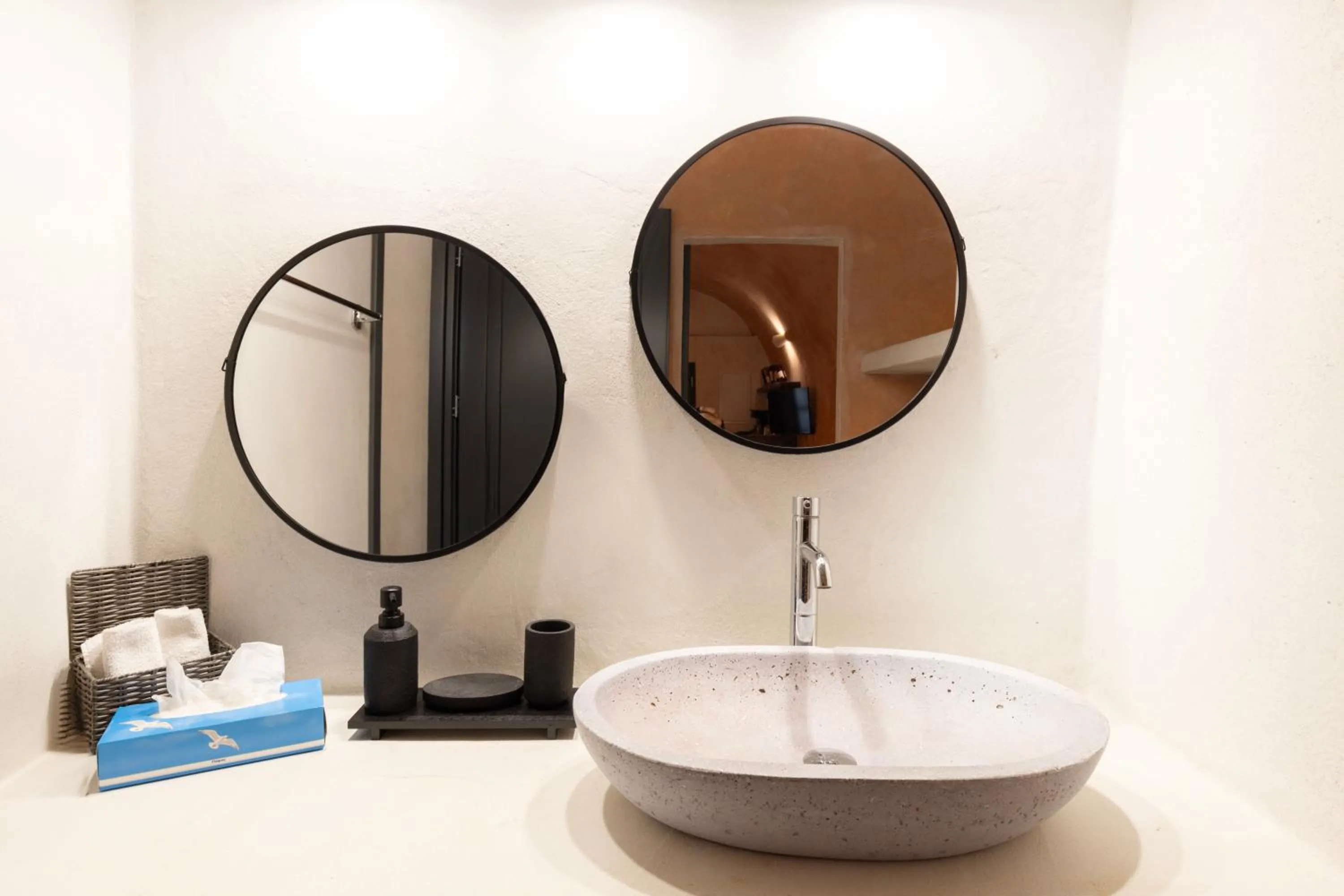 Bathroom in White Curves Santorini