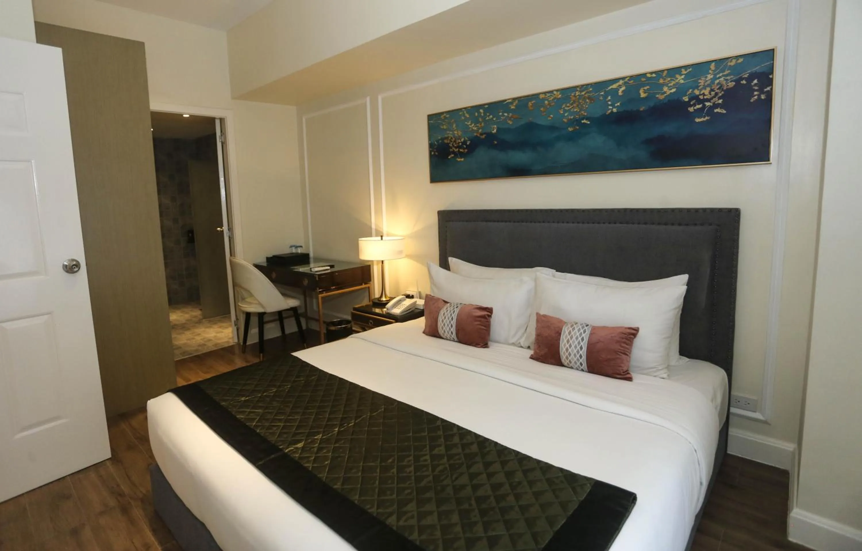 Bed in Noble Cebu Hotel