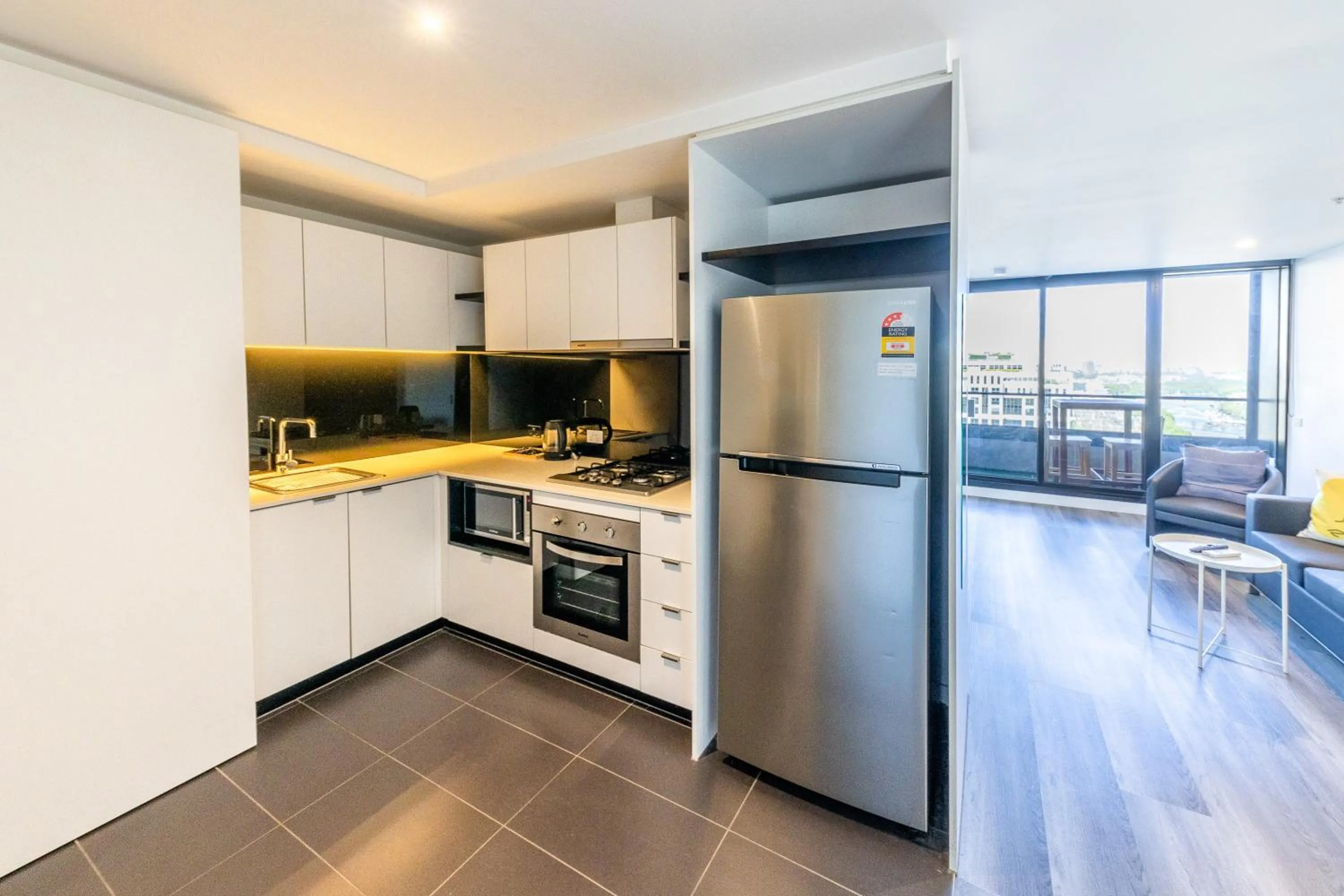 Coffee/tea facilities in Aura2107, CBD Entire 2 Bedroom Apartment with Balcony and Stunning Yarra River Views