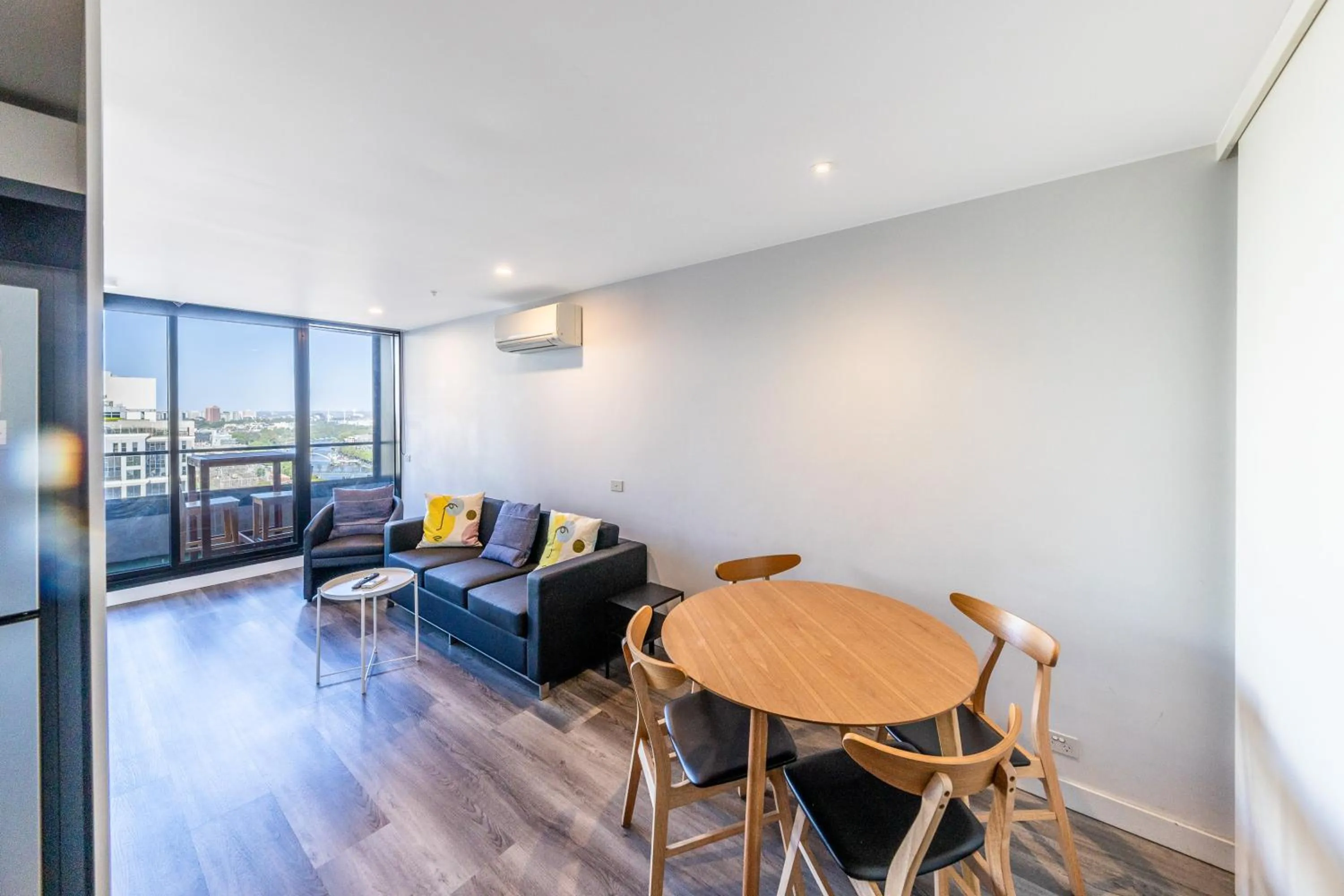 Dining area in Aura2107, CBD Entire 2 Bedroom Apartment with Balcony and Stunning Yarra River Views