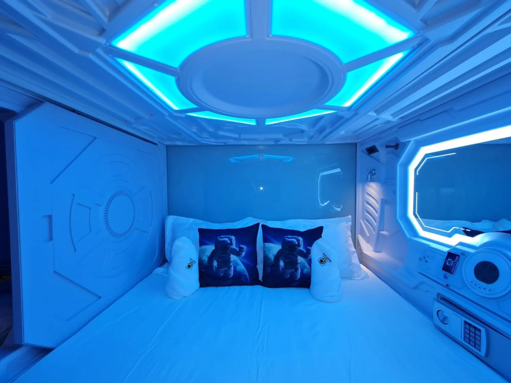 Bedroom, Bed in Galaxy Pods Capsule Hotel Boat Quay