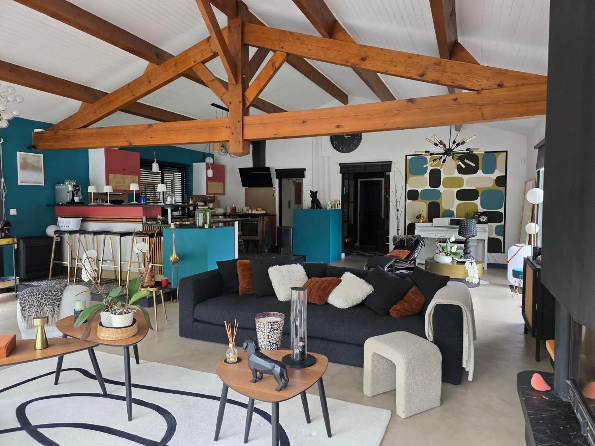 Living room in La Parenthèse du Las, Maison d'hôtes avec Piscine et Spa
