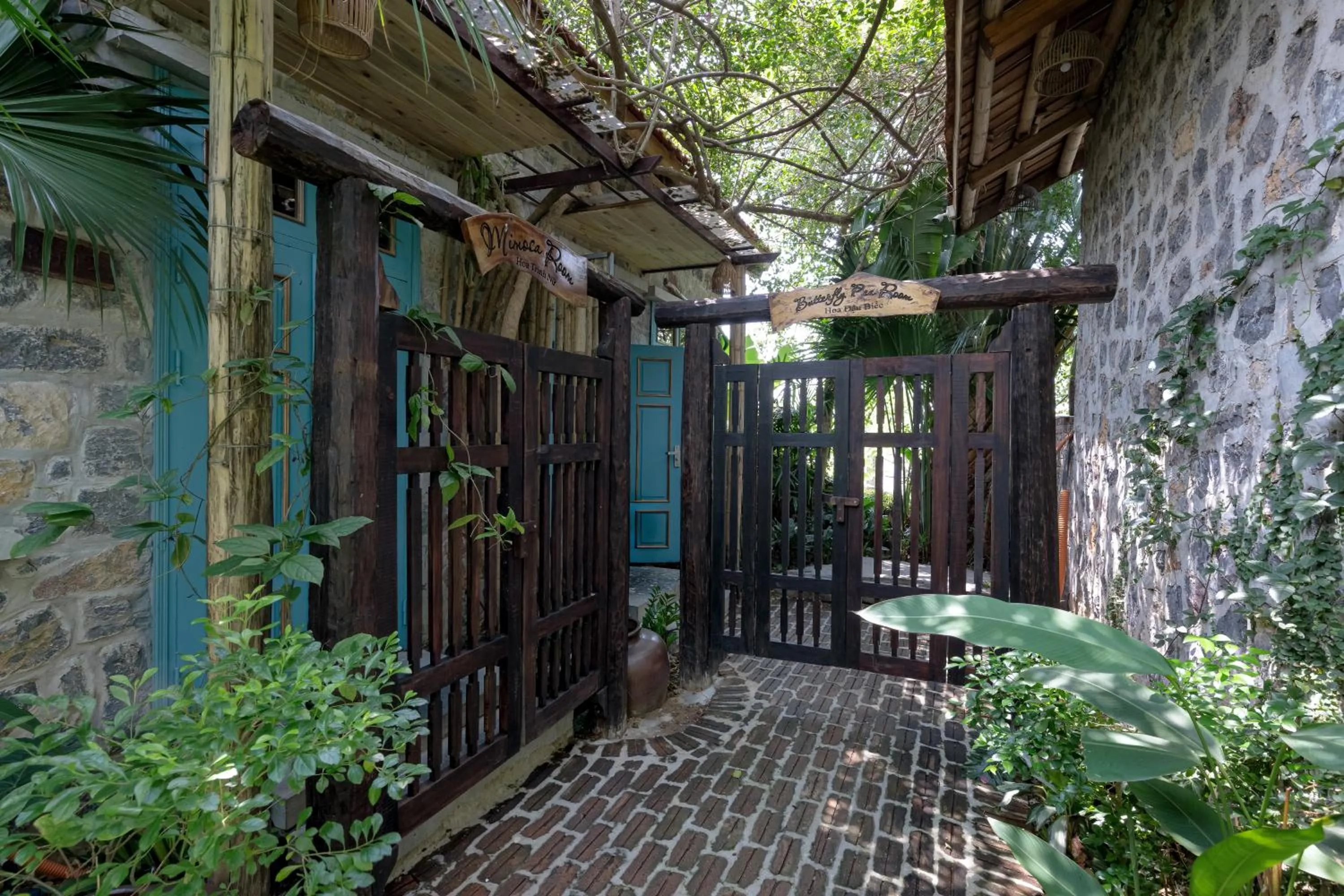 Garden view in ChezCao Rice Field Ecolodge Ninh Binh