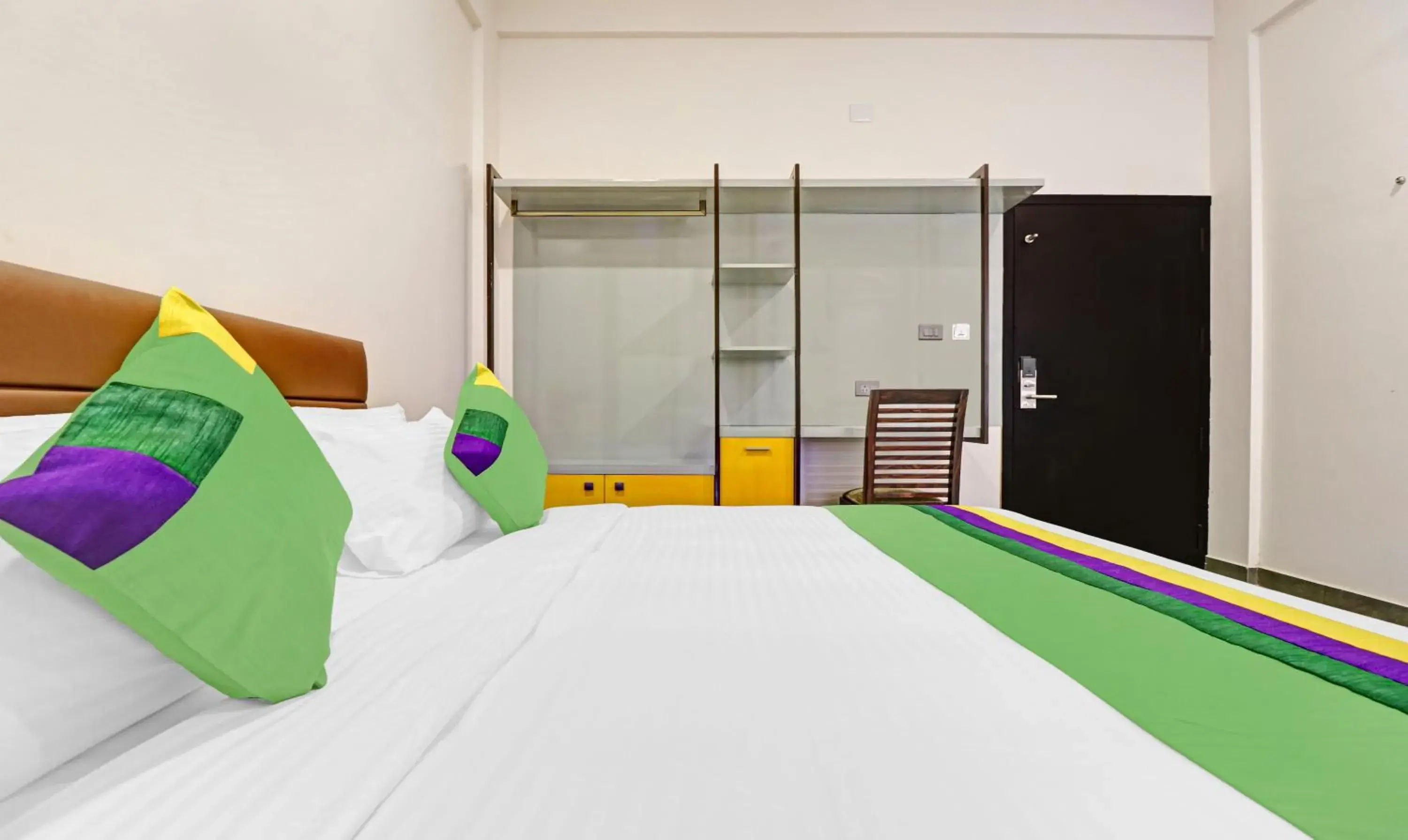 Bedroom, Bed in Treebo Grand Vistara Airport Suites Bedroom, Bed in Treebo Grand Vistara Airport Suites