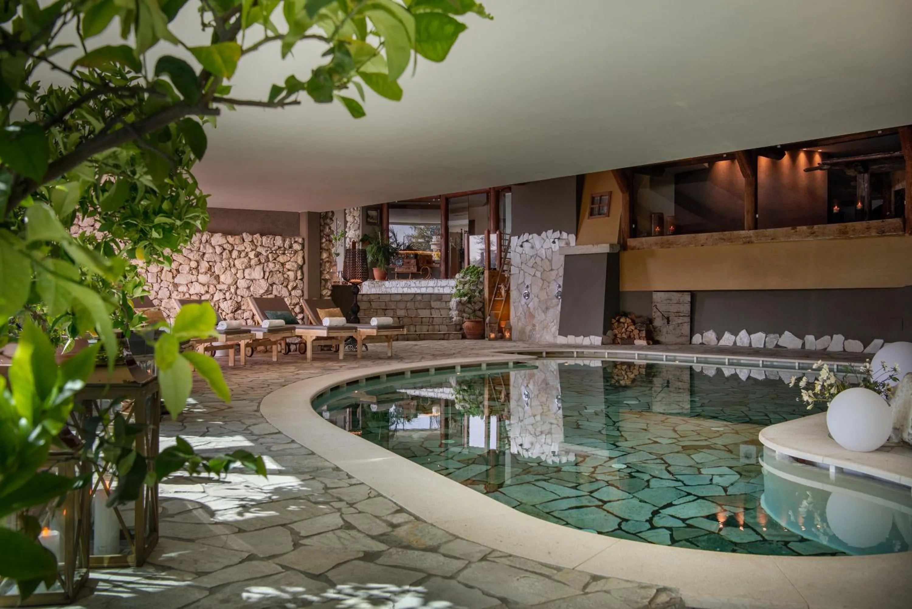 Hot Spring Bath in Alp Wellness Sport Hotel Panorama