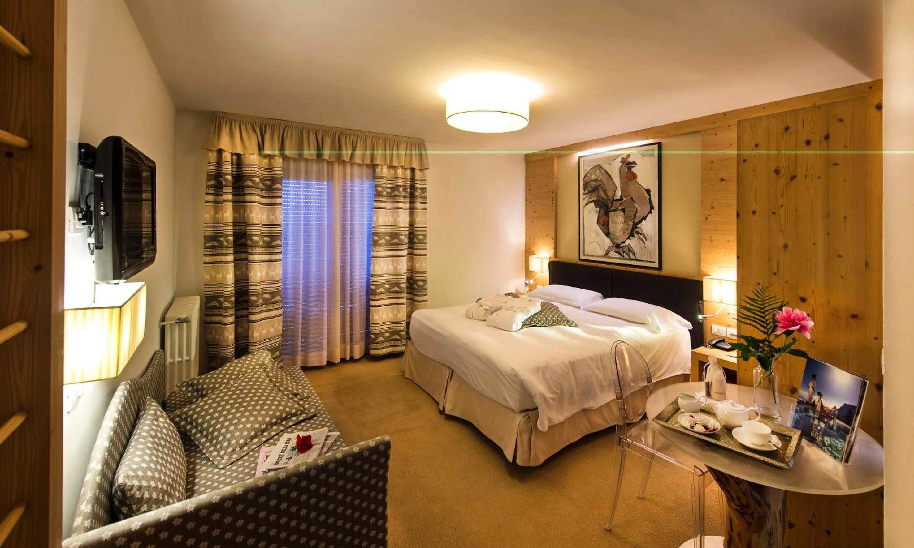 Bed in Alp Wellness Sport Hotel Panorama