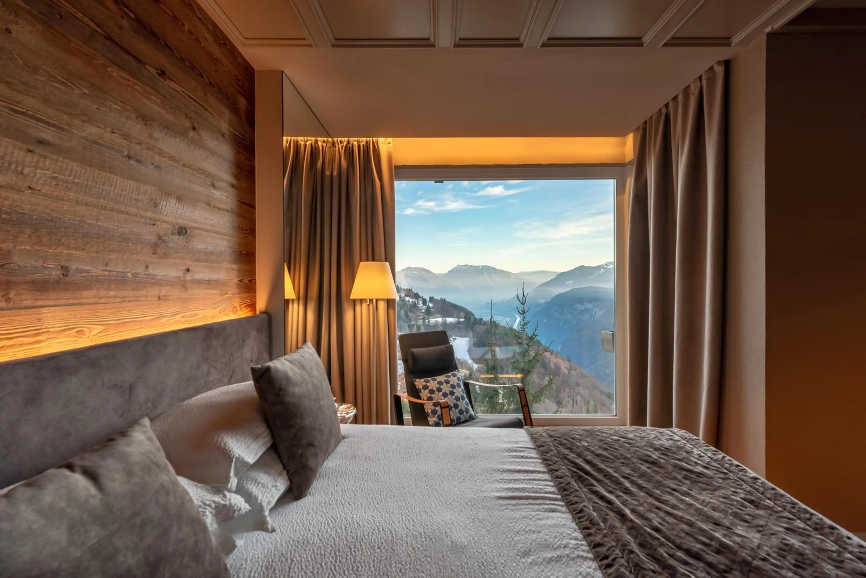 View (from property/room), Bed in Alp Wellness Sport Hotel Panorama