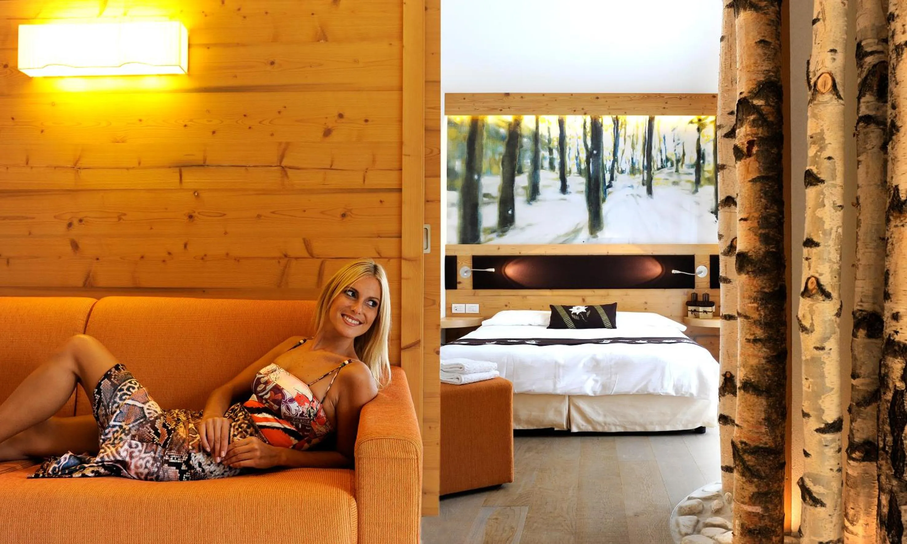 Bed in Alp Wellness Sport Hotel Panorama