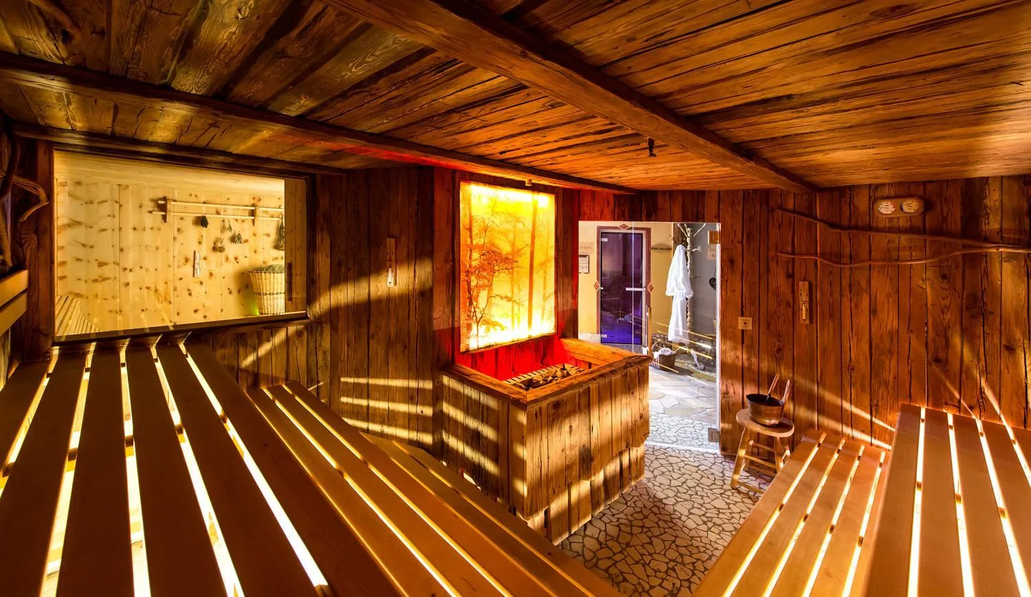 Sauna in Alp & Wellness Sport Hotel Panorama