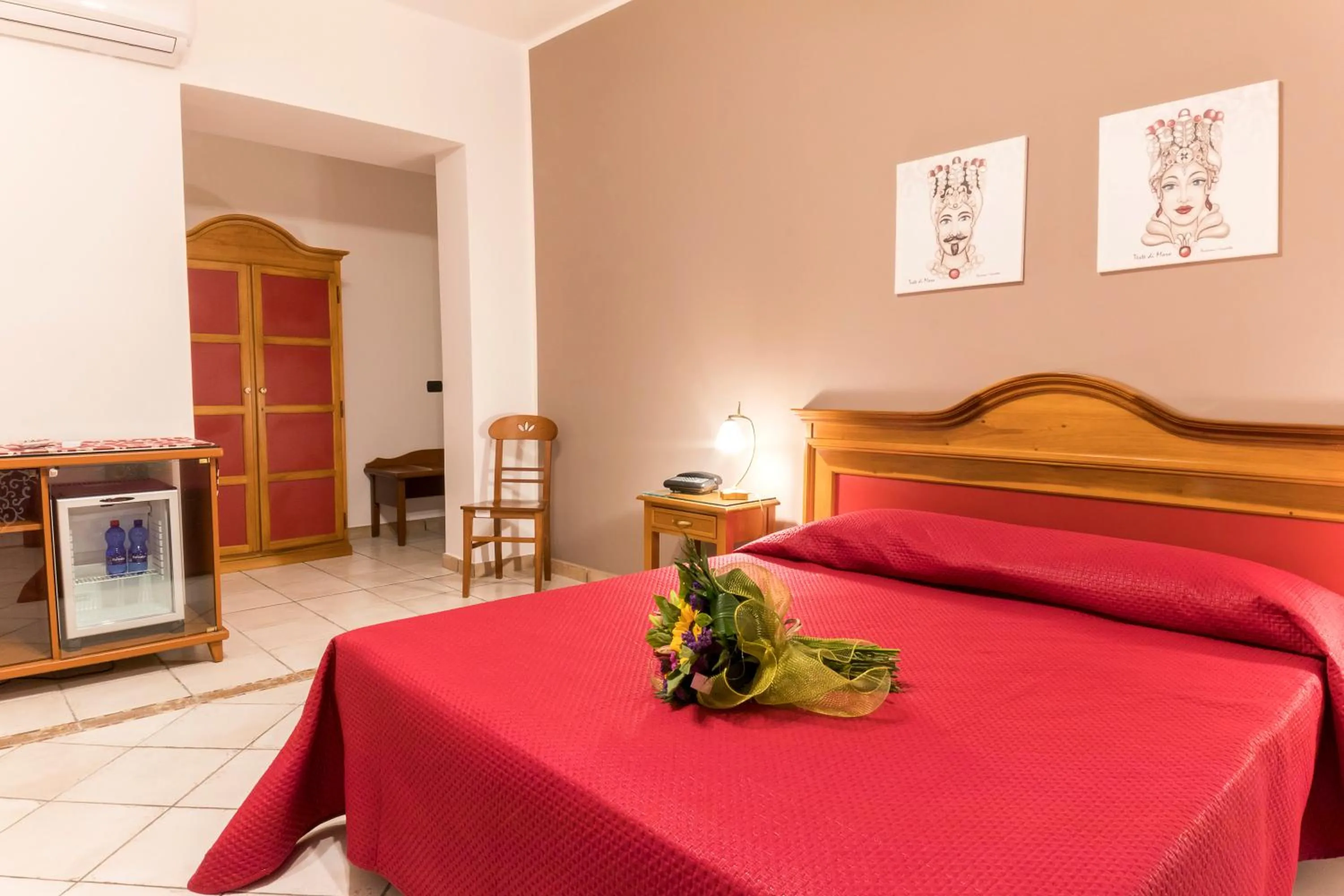 Bedroom, Bed in Residence Alberghiero Eolie