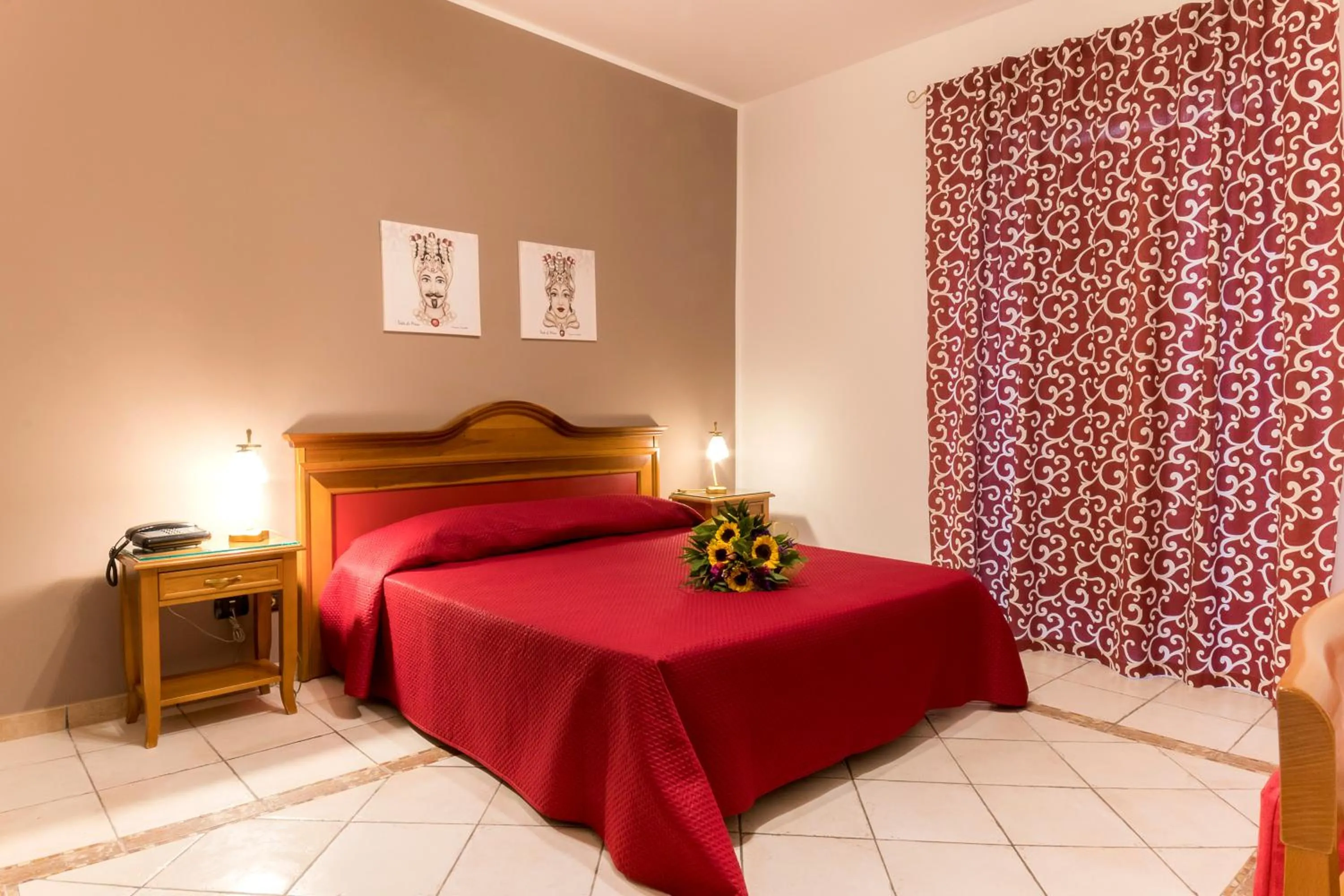 Bedroom, Bed in Residence Alberghiero Eolie