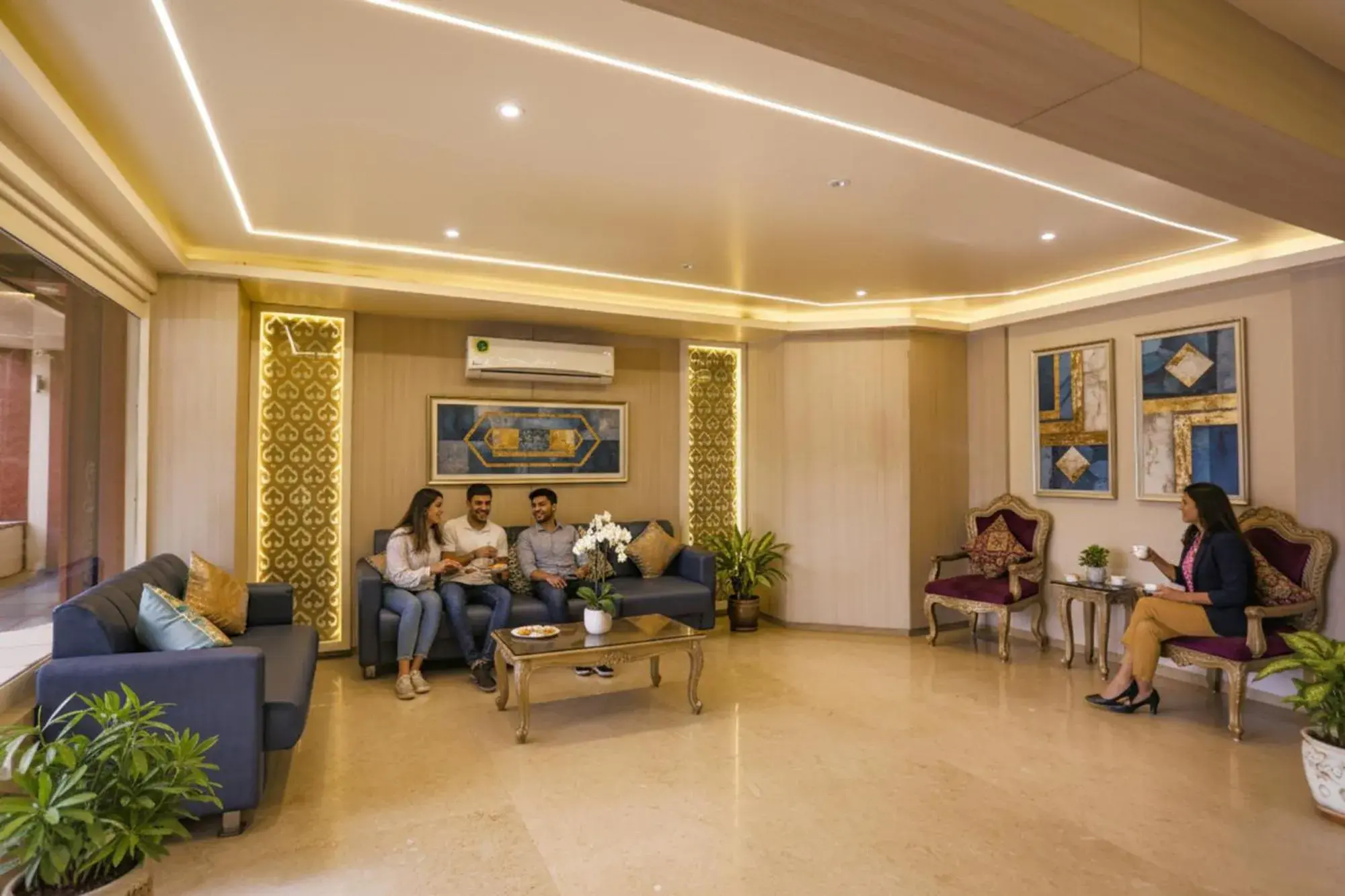 Lobby or reception in FabHotel Surya Lobby or reception in FabHotel Surya