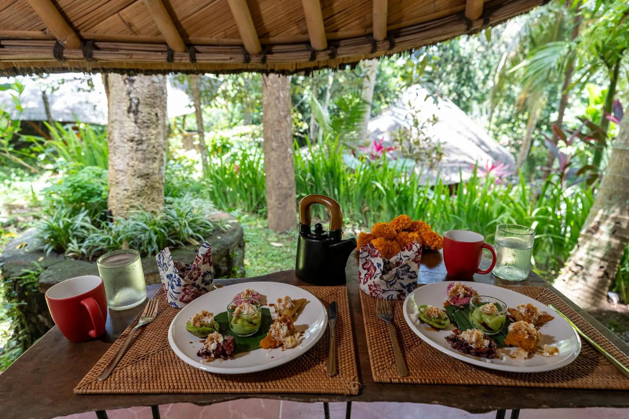 Garden view in Bamboo Turtles Ecolodge