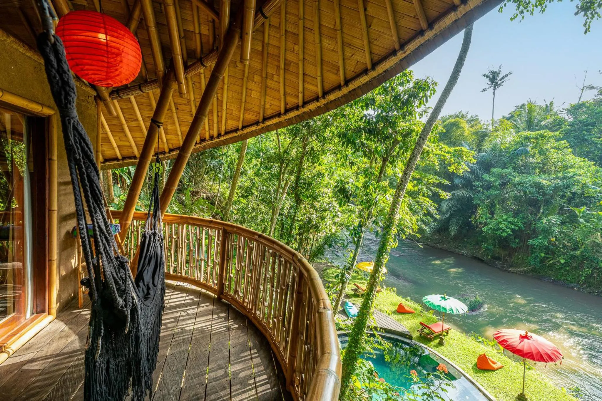 River view in Bamboo Turtles Ecolodge