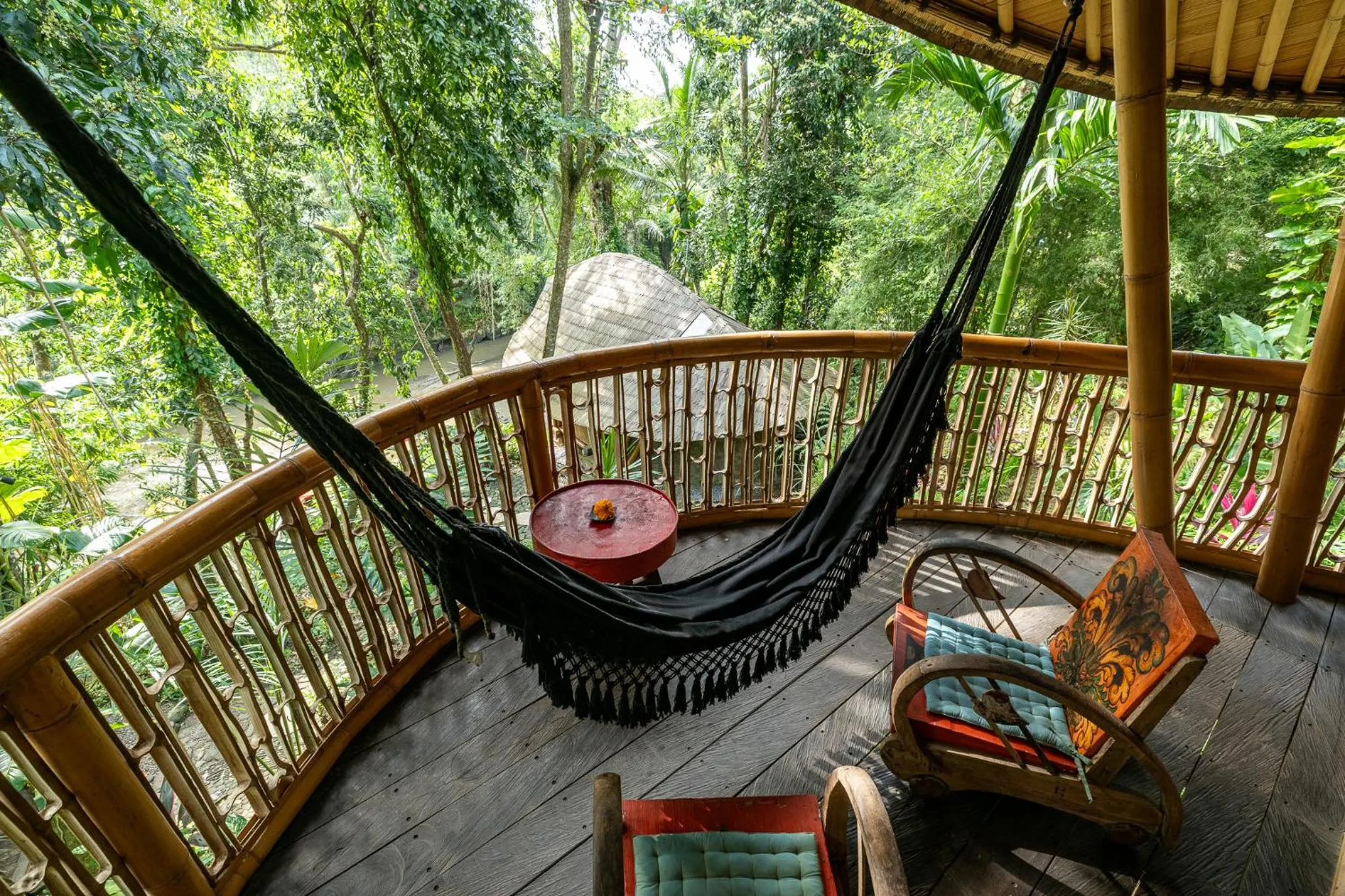 Balcony/Terrace in Bamboo Turtles Ecolodge