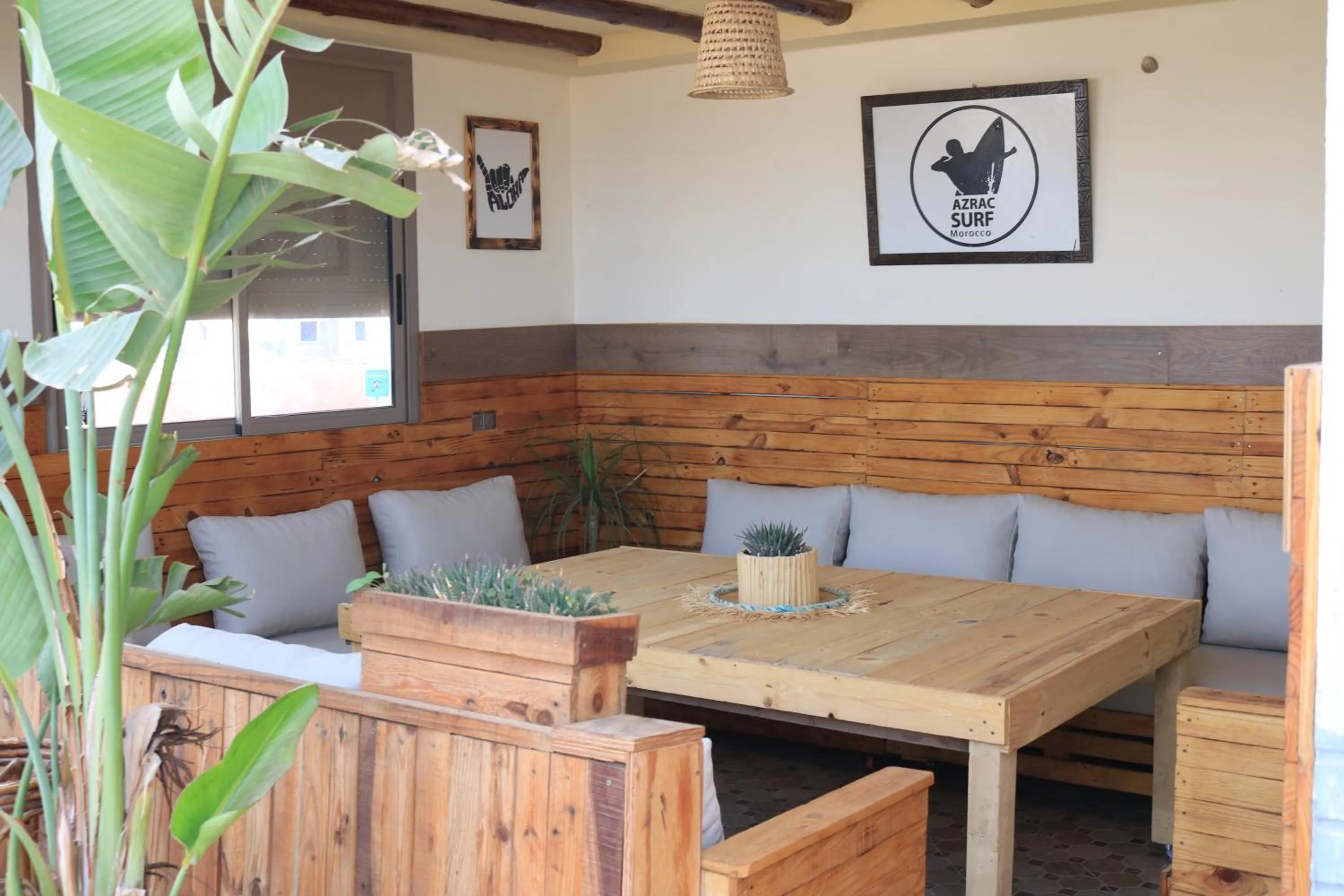 Seating area in Azrac Surf Morocco