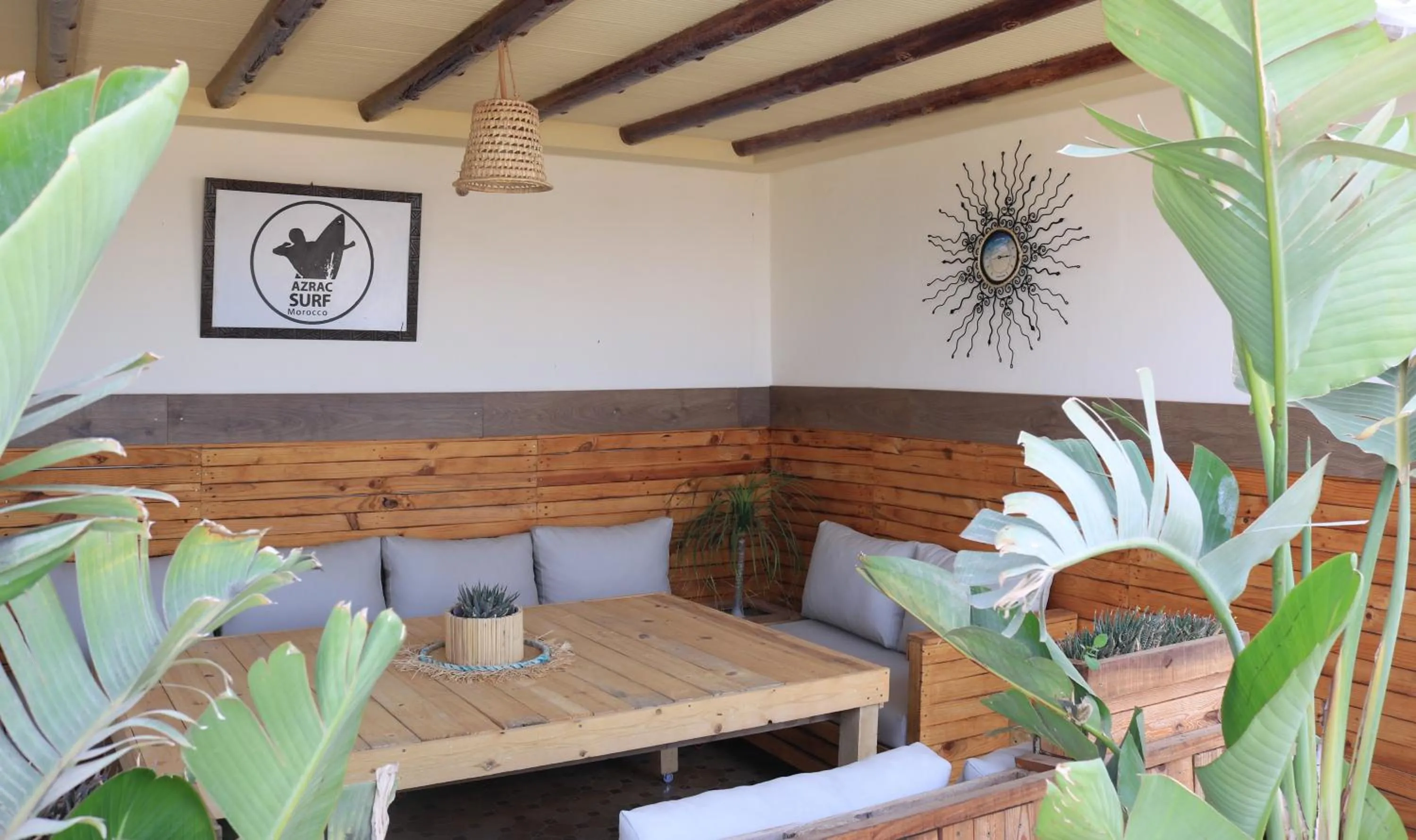 Seating area in Azrac Surf Morocco