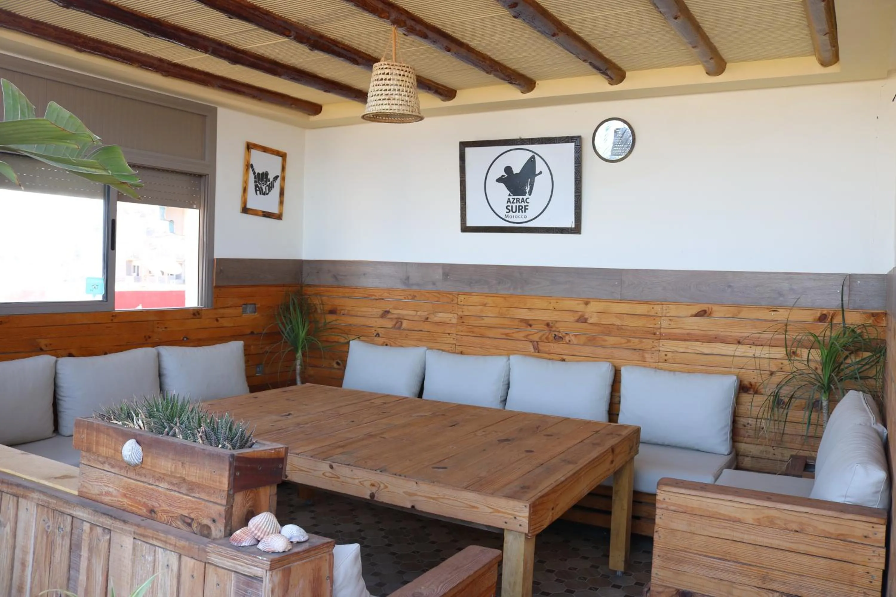 Seating area in Azrac Surf Morocco