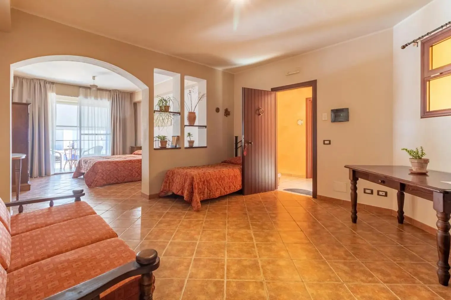 Bed in Sikania Suite