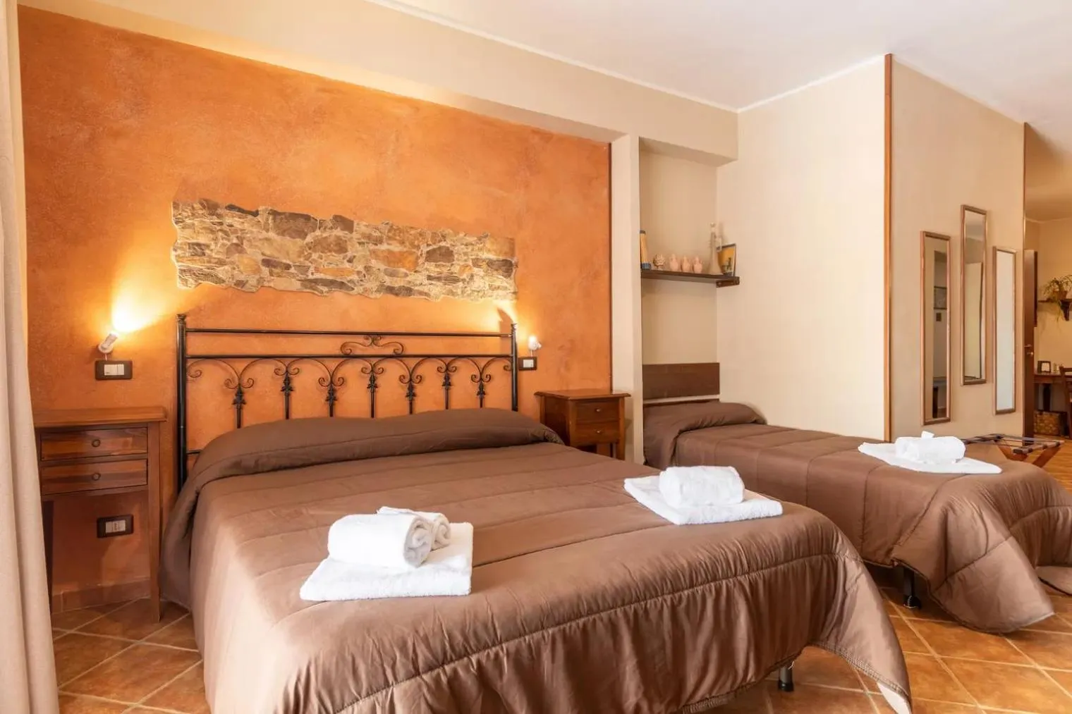 Bed in Sikania Suite