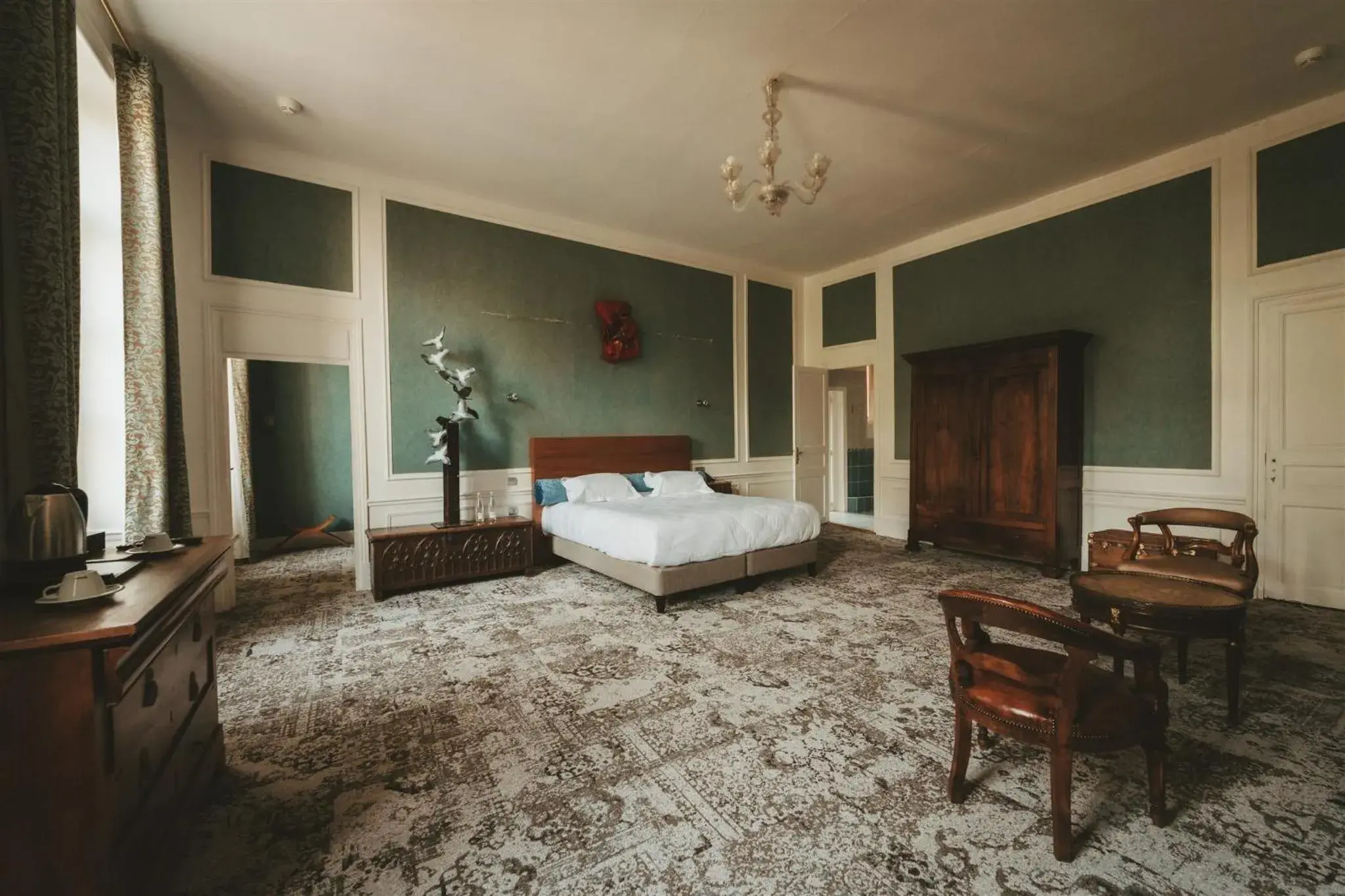 Bed in Logis Hôtels Château de La Barge Bed in Logis Hôtels Château de La Barge