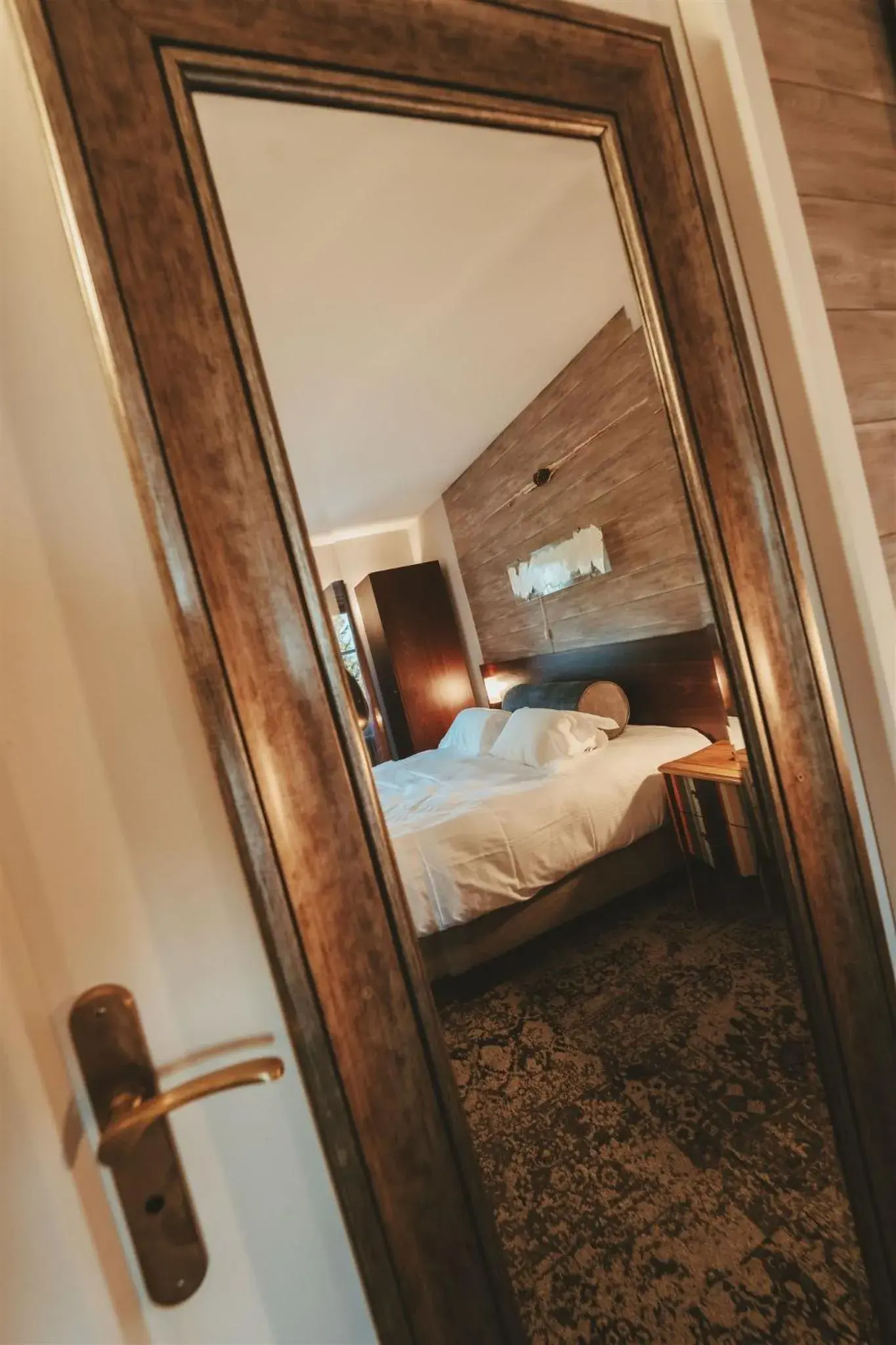 Bed in Logis Hôtels Château de La Barge Bed in Logis Hôtels Château de La Barge