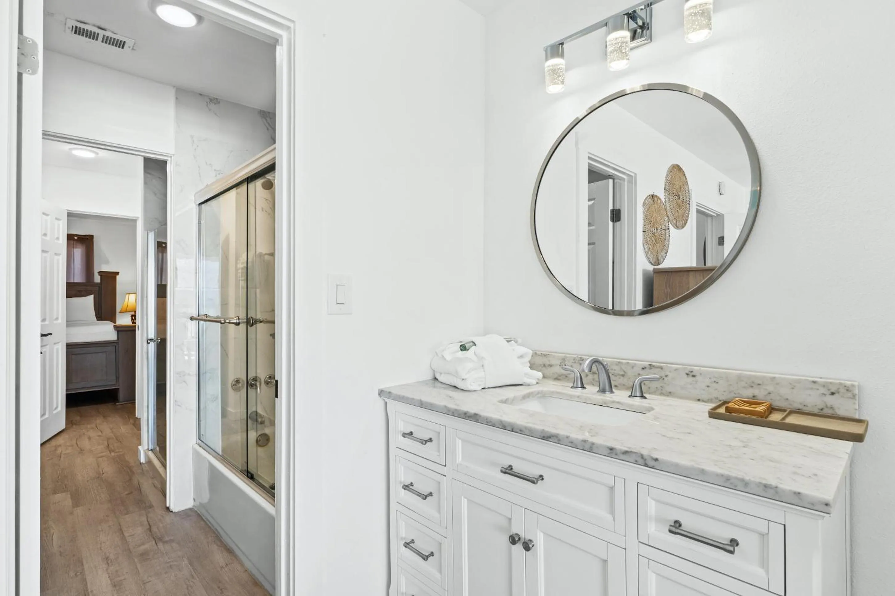 Shower in Beach House - Summer Reign by Panhandle Getaways