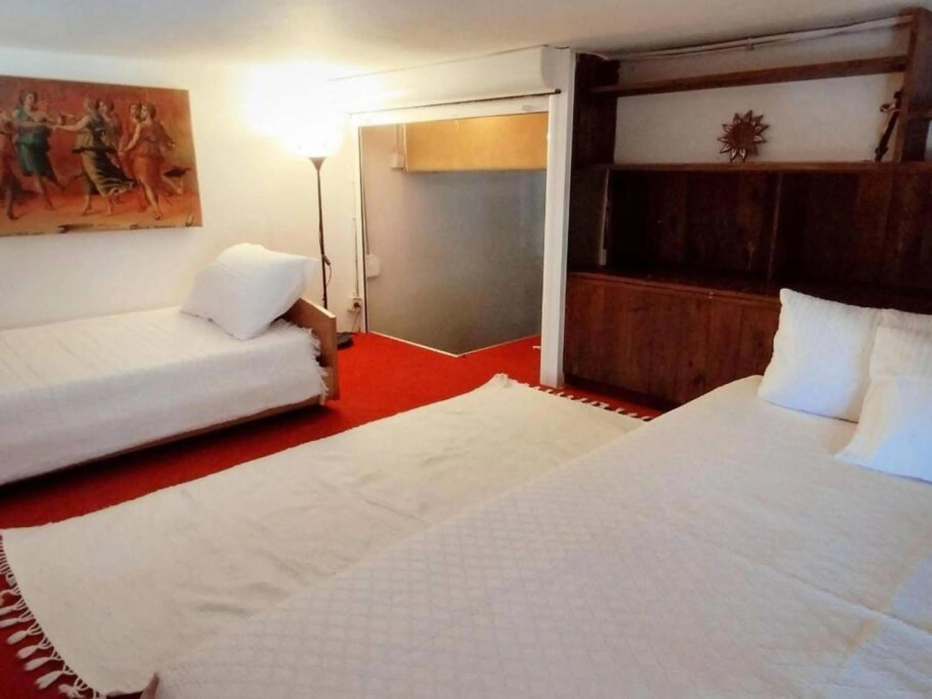 Bed in Violeta's Seaview Apartment in Rhodes