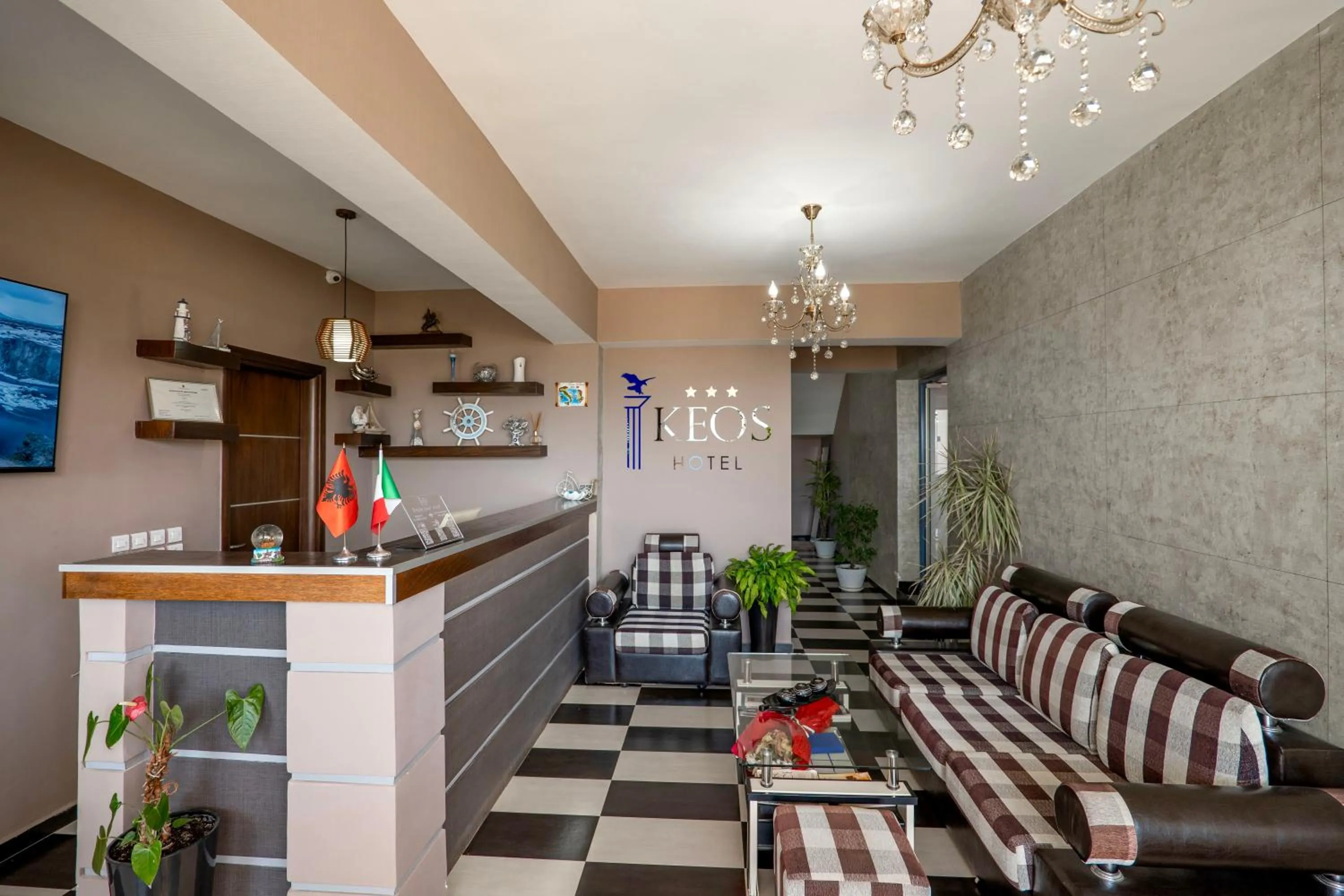 Lobby or reception in Keos Hotel