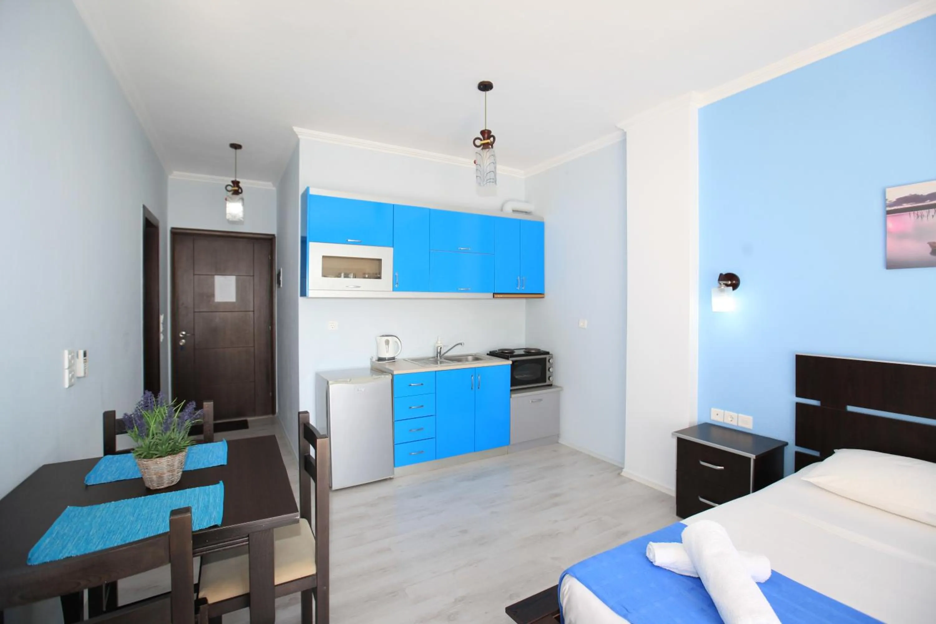 Kitchen or kitchenette in Keos Hotel
