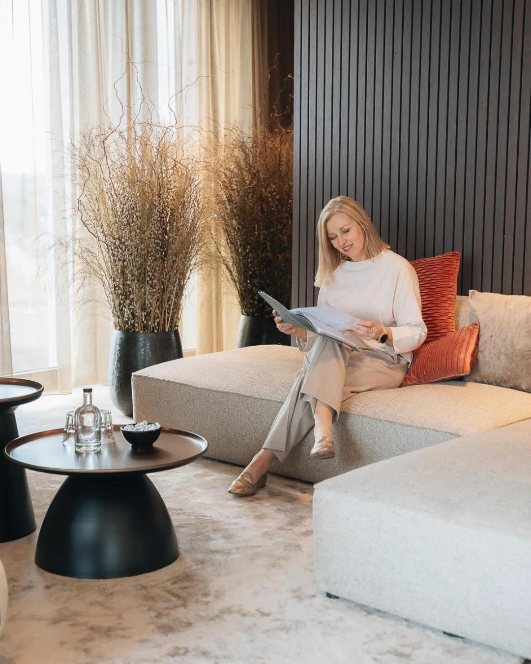 Seating area in The CORNR Hotel