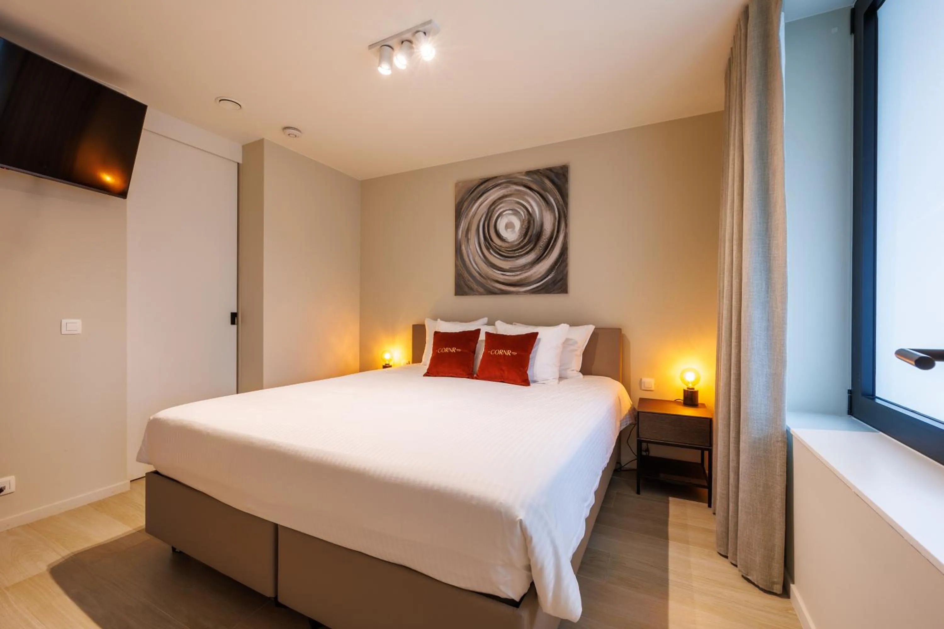 Bedroom, Bed in The CORNR Hotel