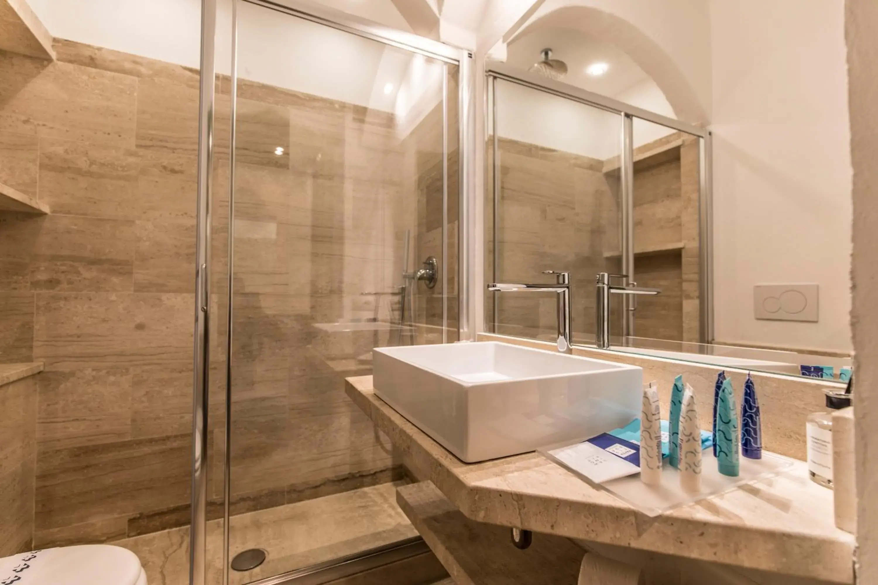 Bathroom in Club Hotel Baja Sardinia Bathroom in Club Hotel Baja Sardinia