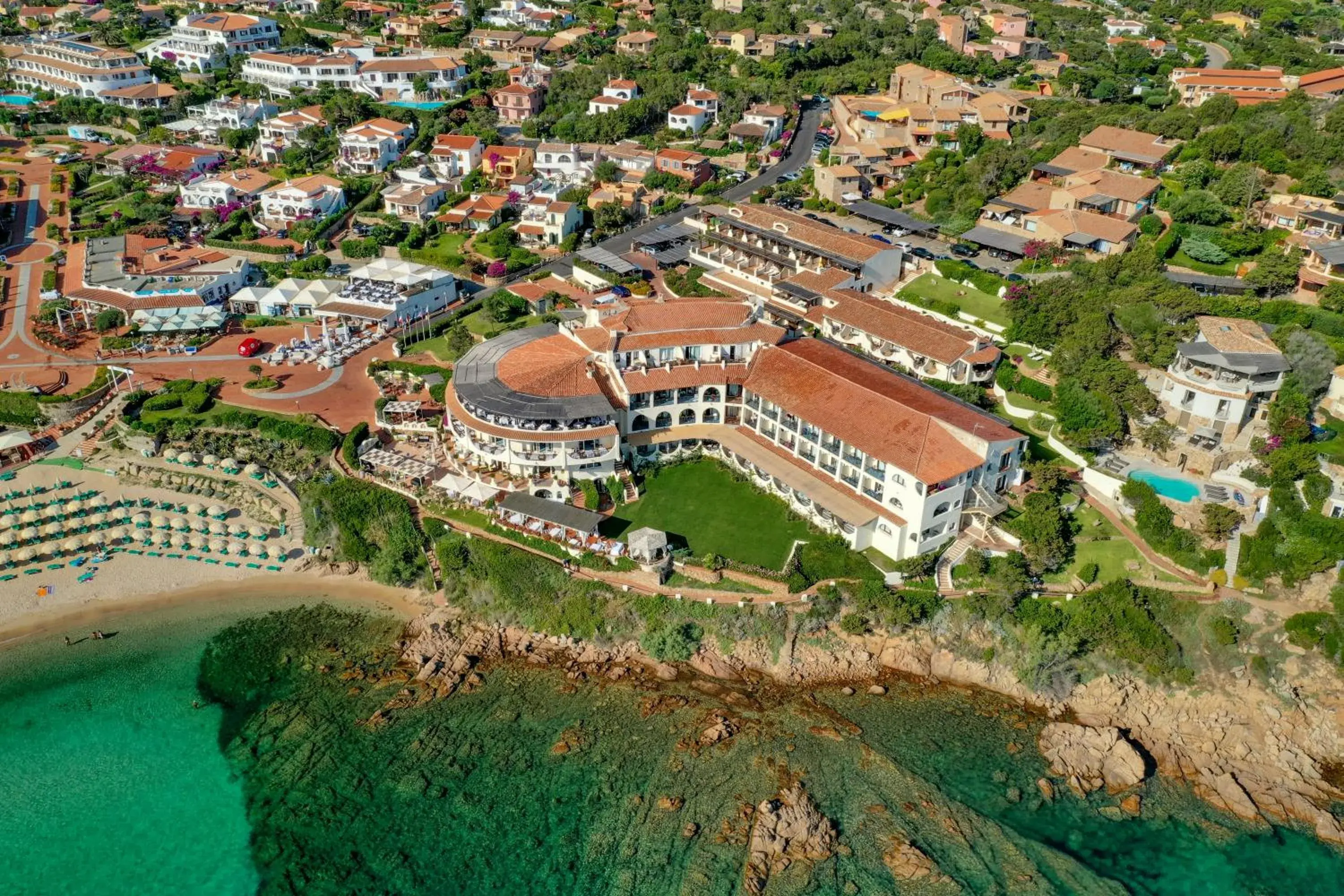 Bird's eye view in Club Hotel Baja Sardinia Bird's eye view in Club Hotel Baja Sardinia
