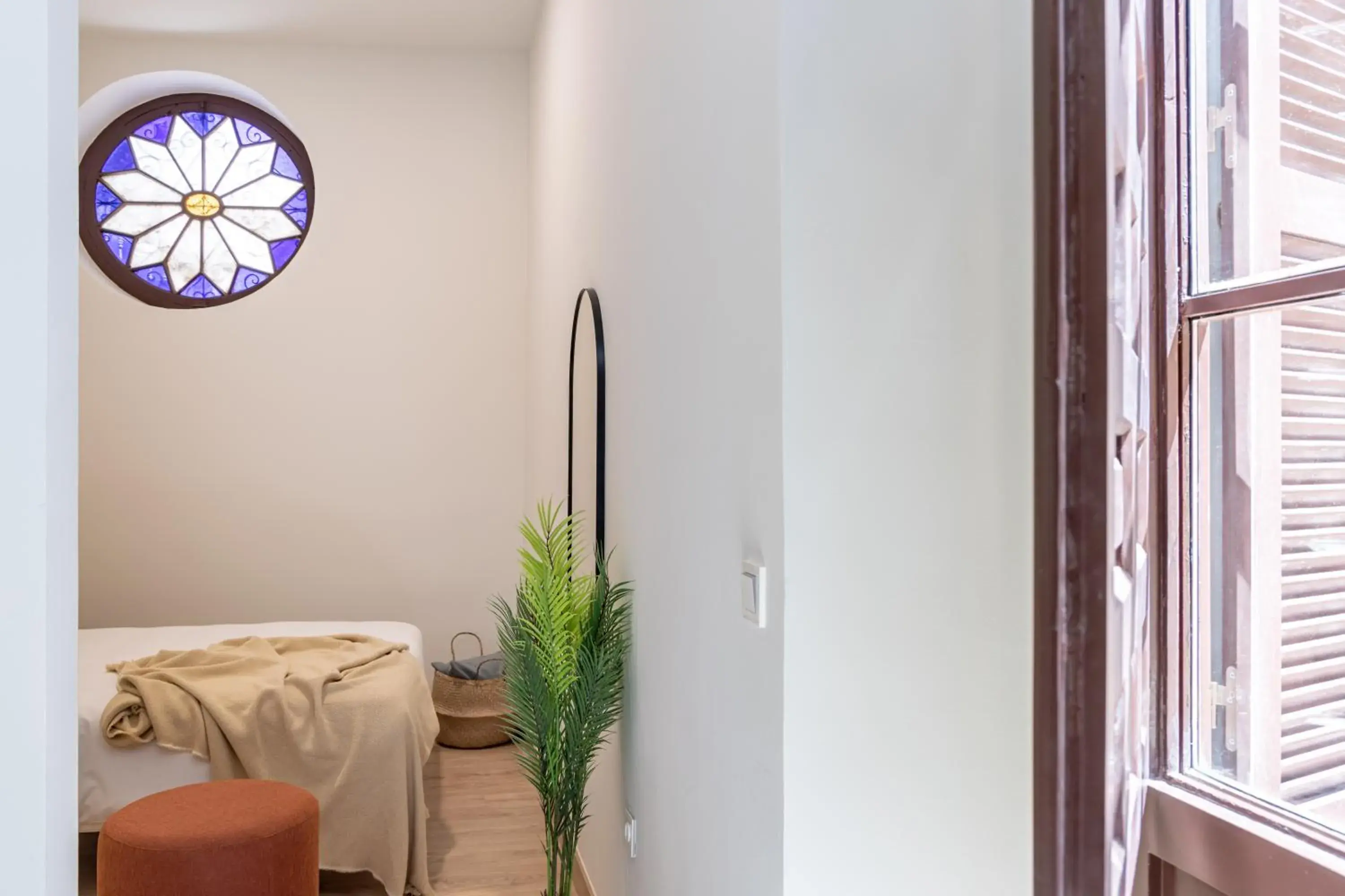 Decorative detail, Bed in Líbere Málaga la Merced Decorative detail, Bed in Líbere Málaga la Merced