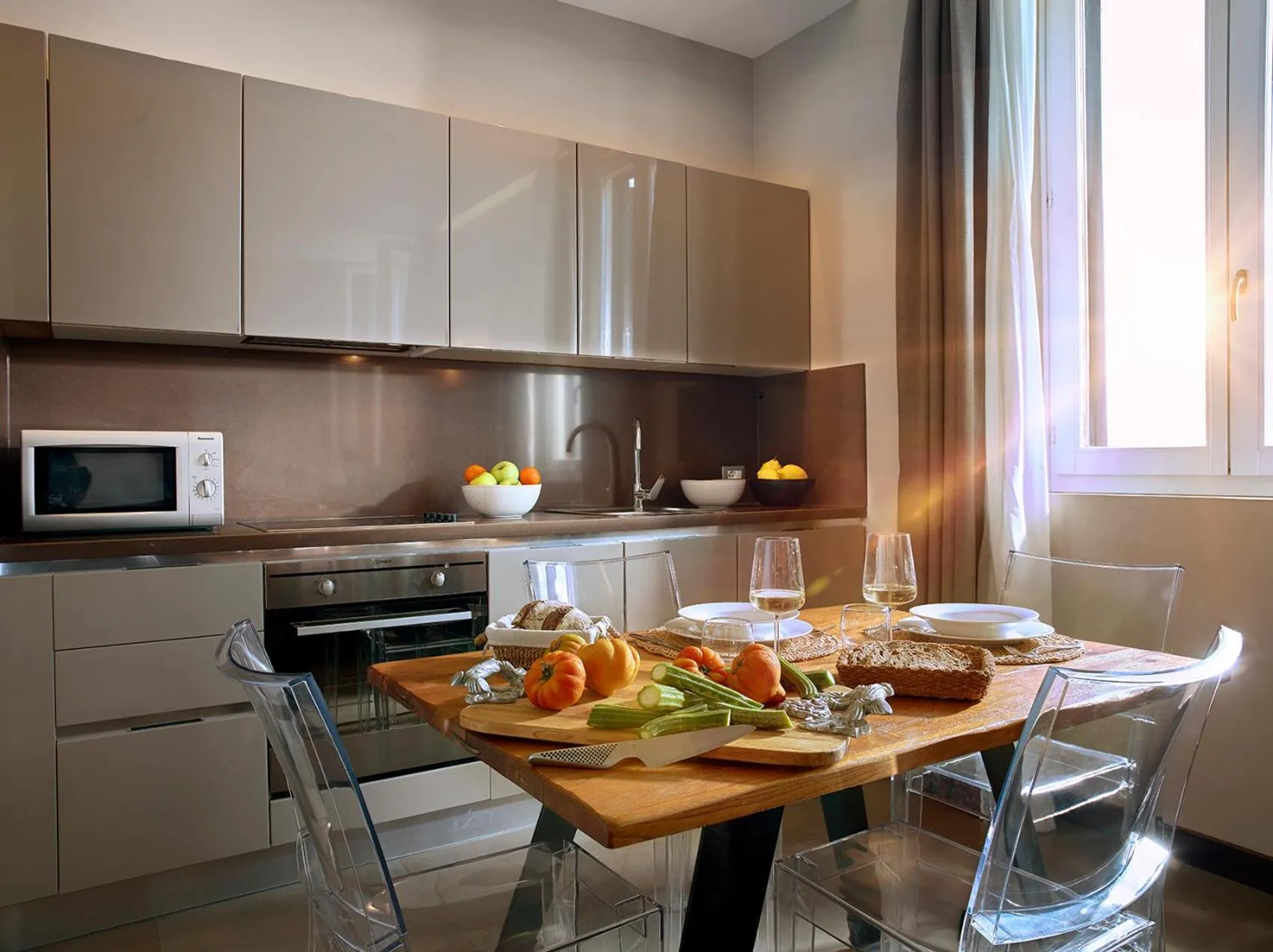kitchen in Trianon Borgo Pio Aparthotel