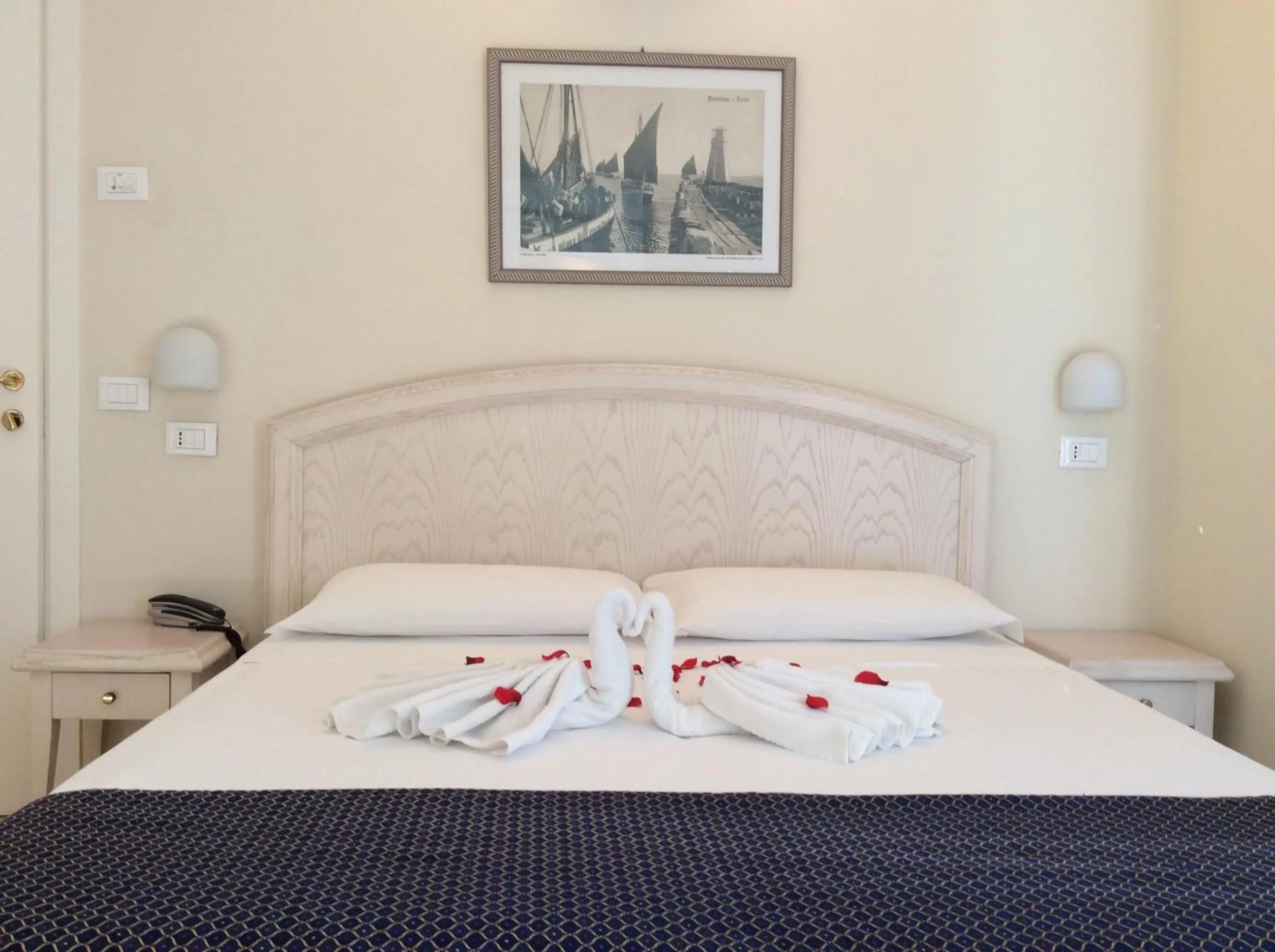 Bed in Hotel Villa Mare