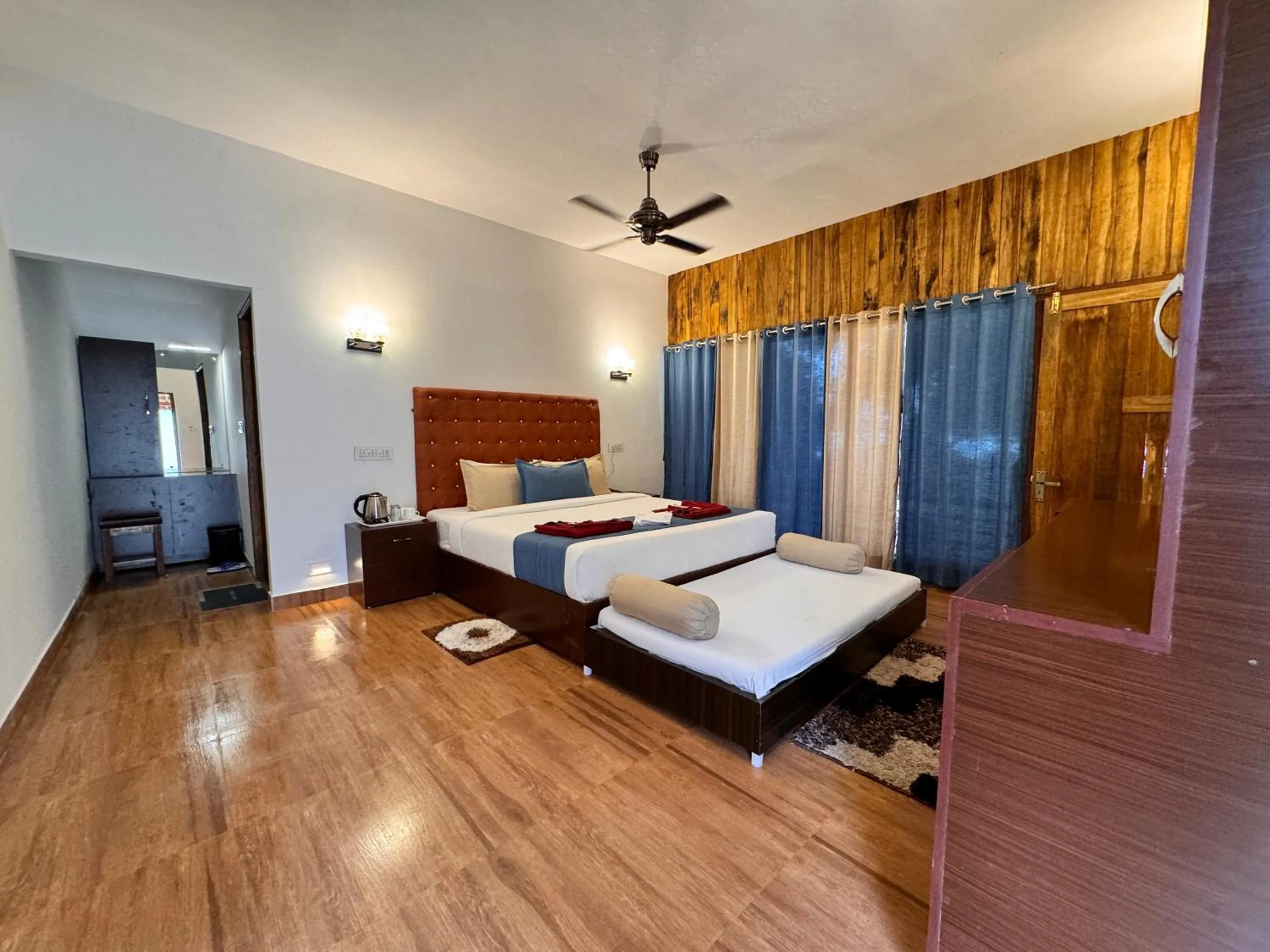 Bed in Lemon Grass Resort & Spa