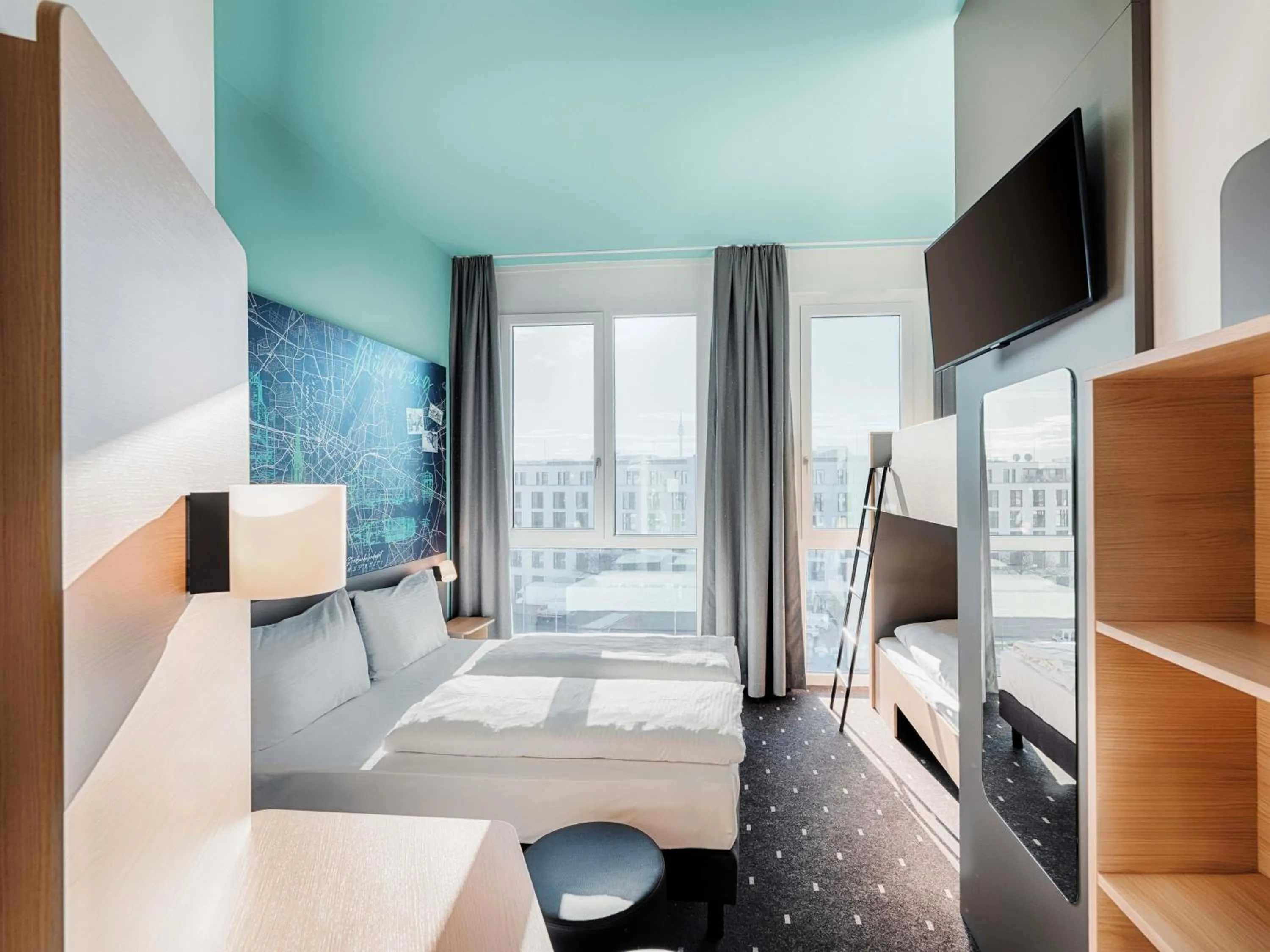 Photo of the whole room, Bed in B&B Hotel Nürnberg-West