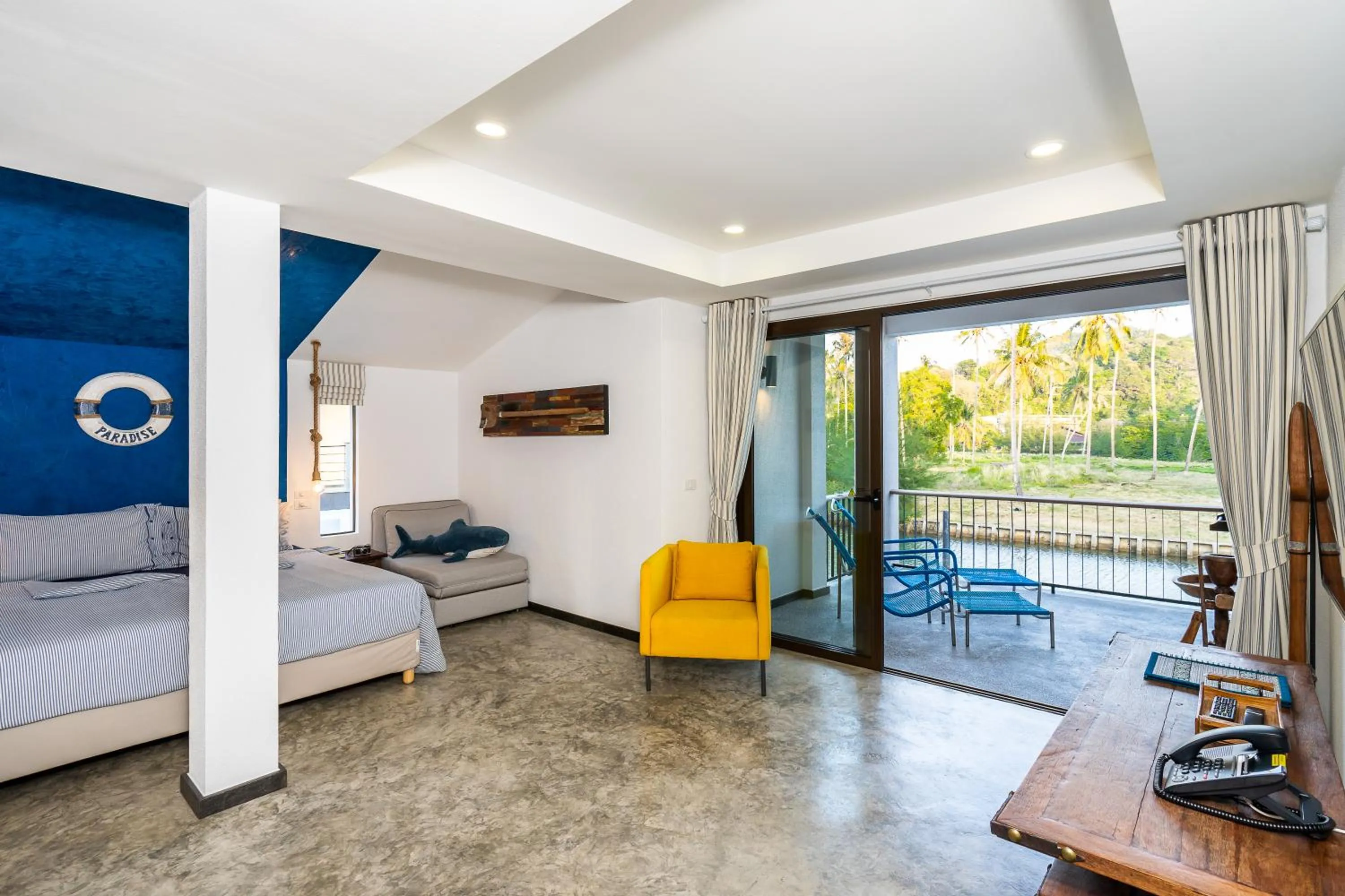 Bed in Shambhala Beach Resort