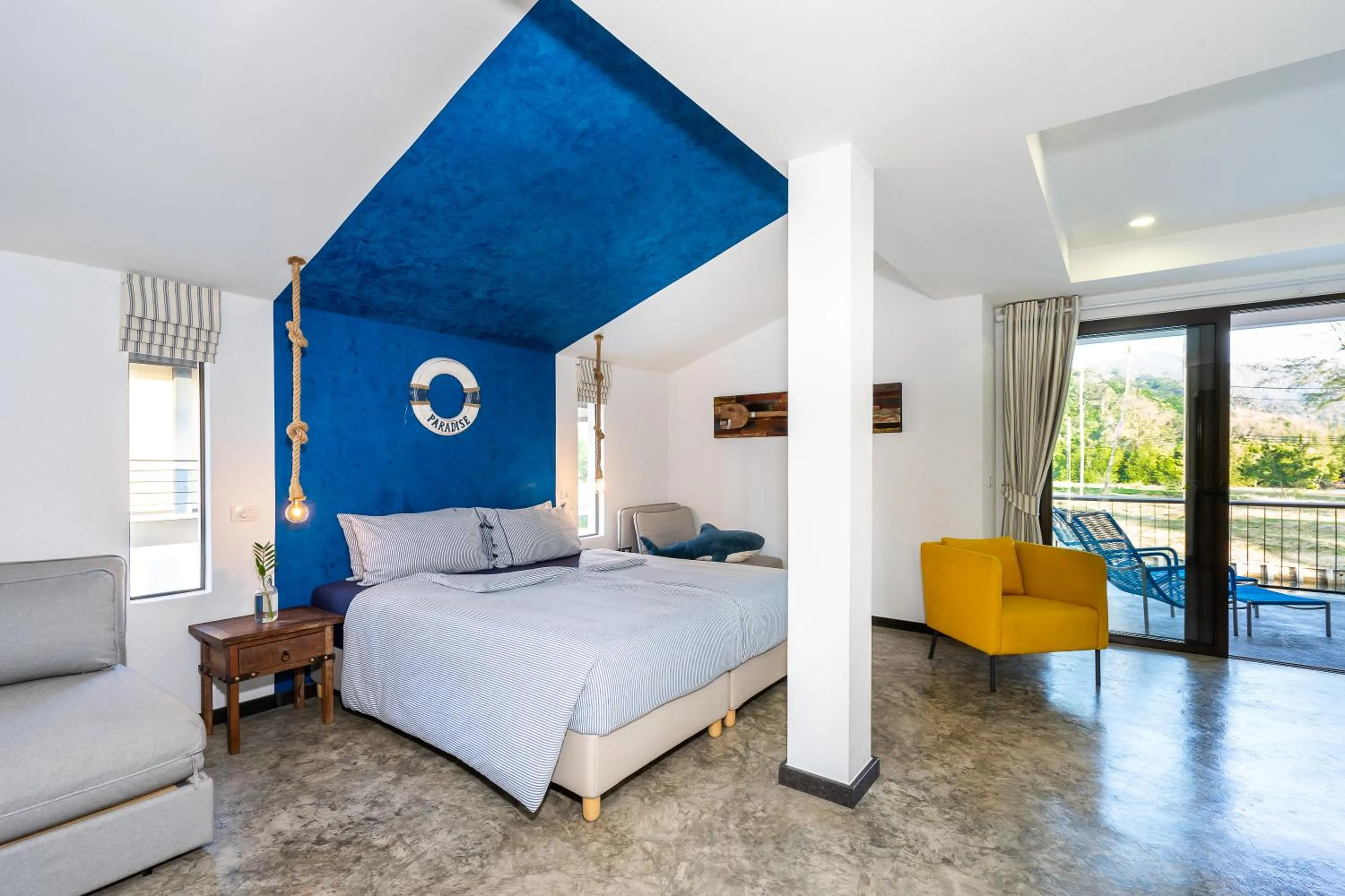 Bed in Shambhala Beach Resort