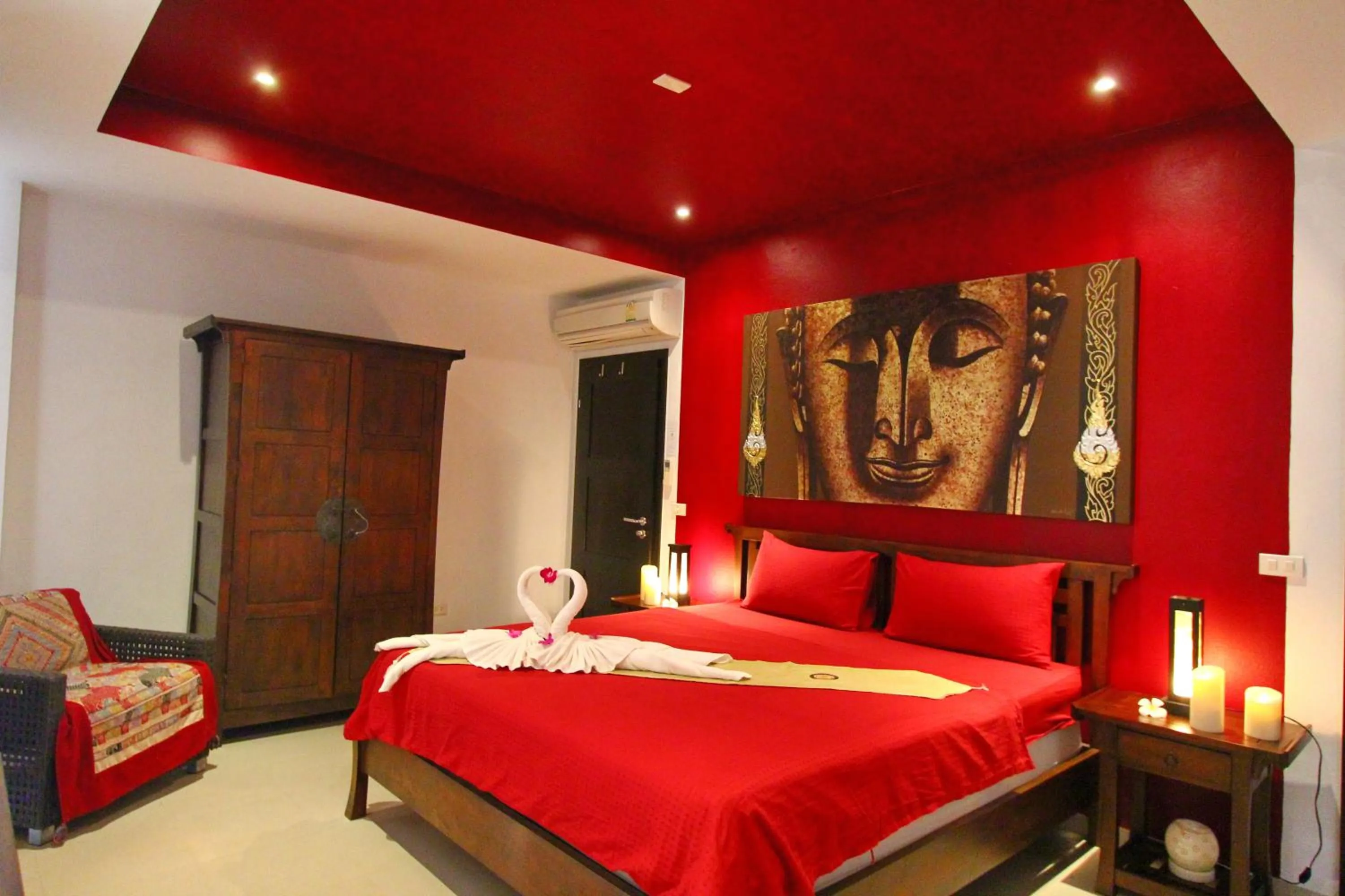 Bed in Shambhala Beach Resort