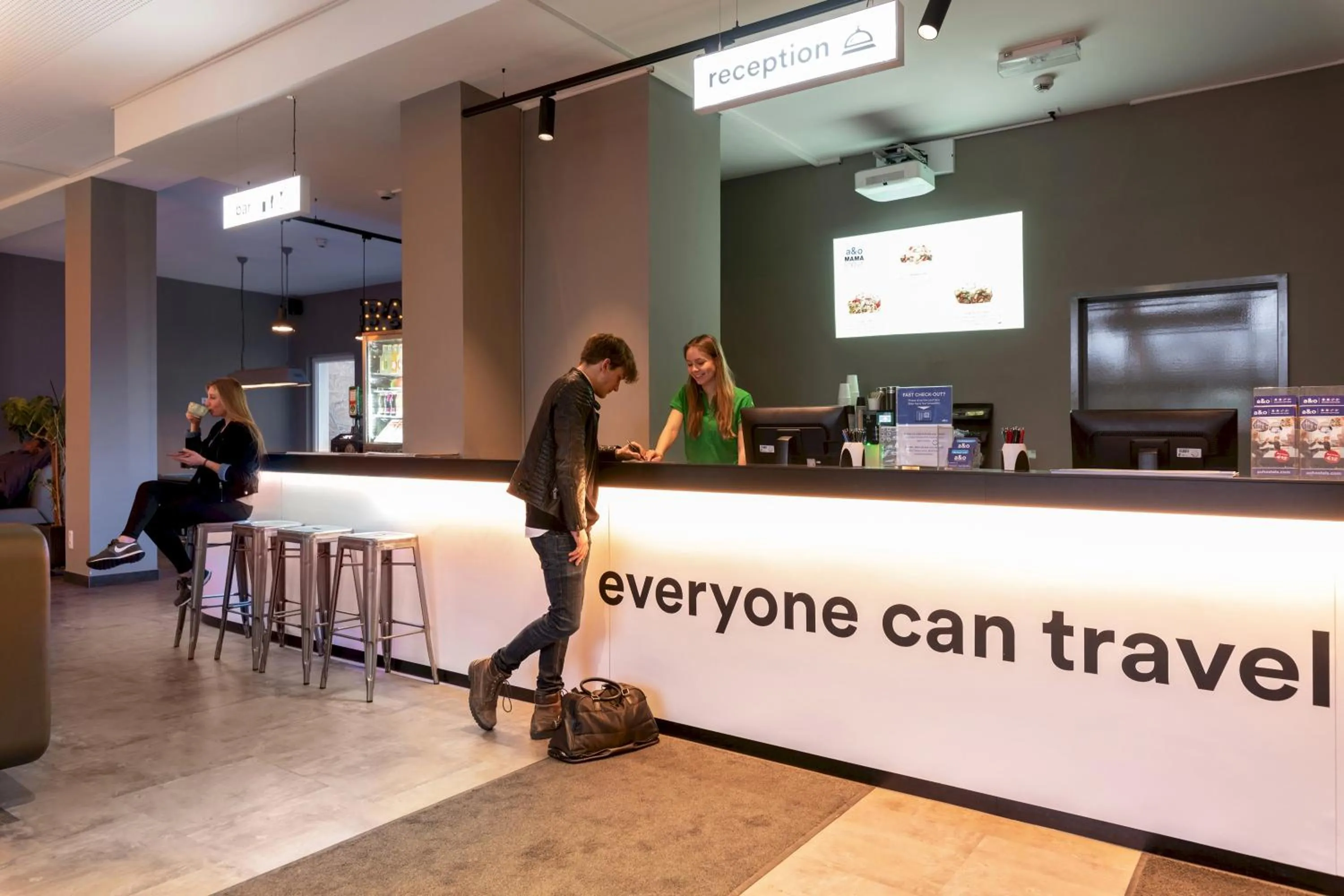 Lobby or reception in a&o München Laim