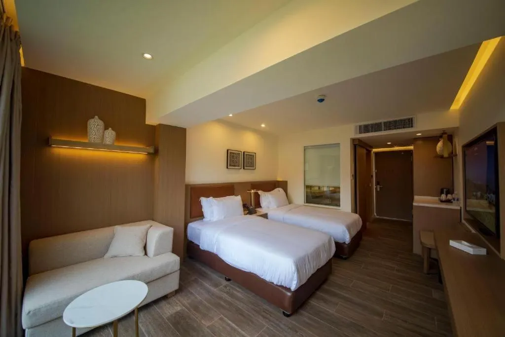 Bedroom, Bed in Luxotel Aqaba Beach Resort & Spa Only 15 years plus