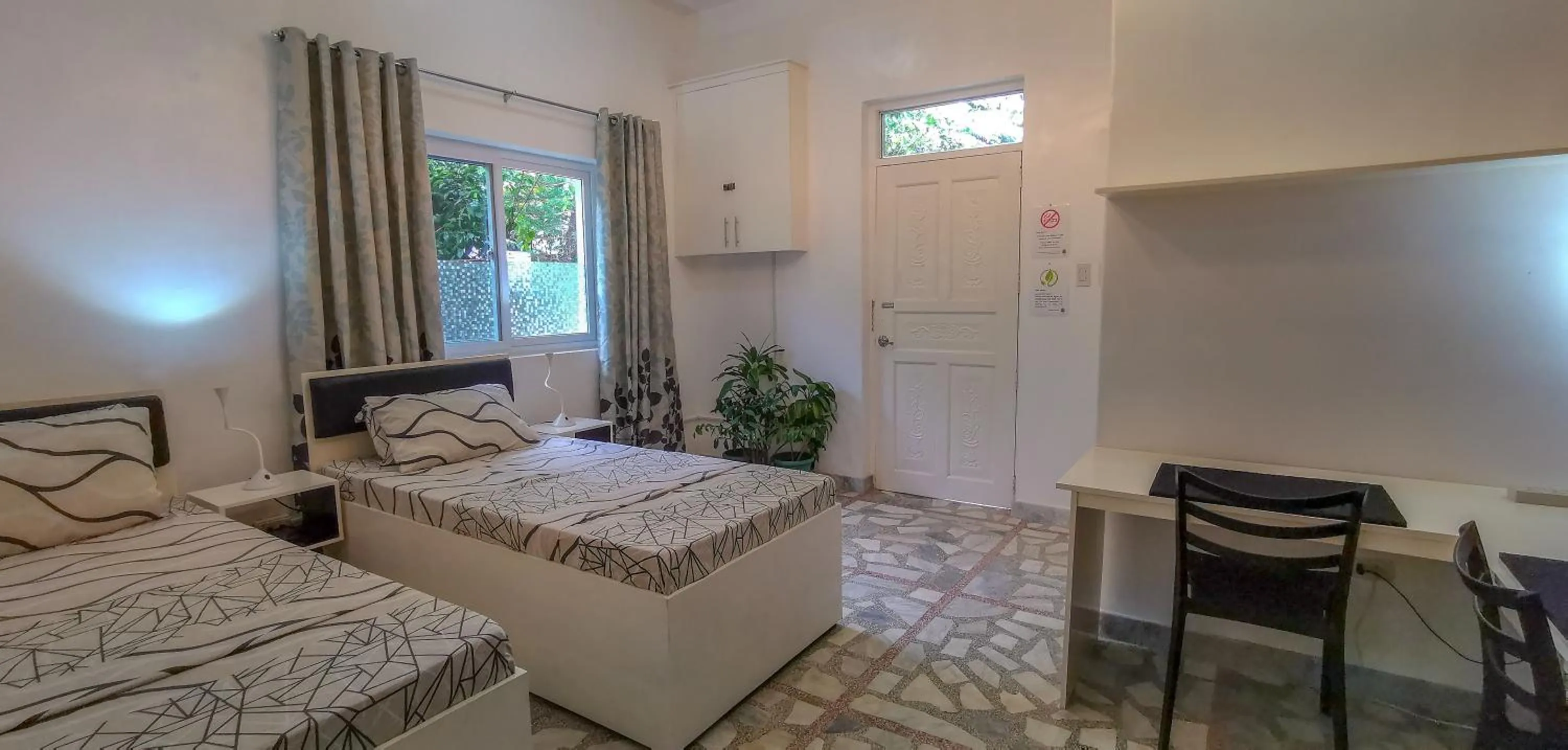 Bed in The Three P Beach Resort & Dive Center