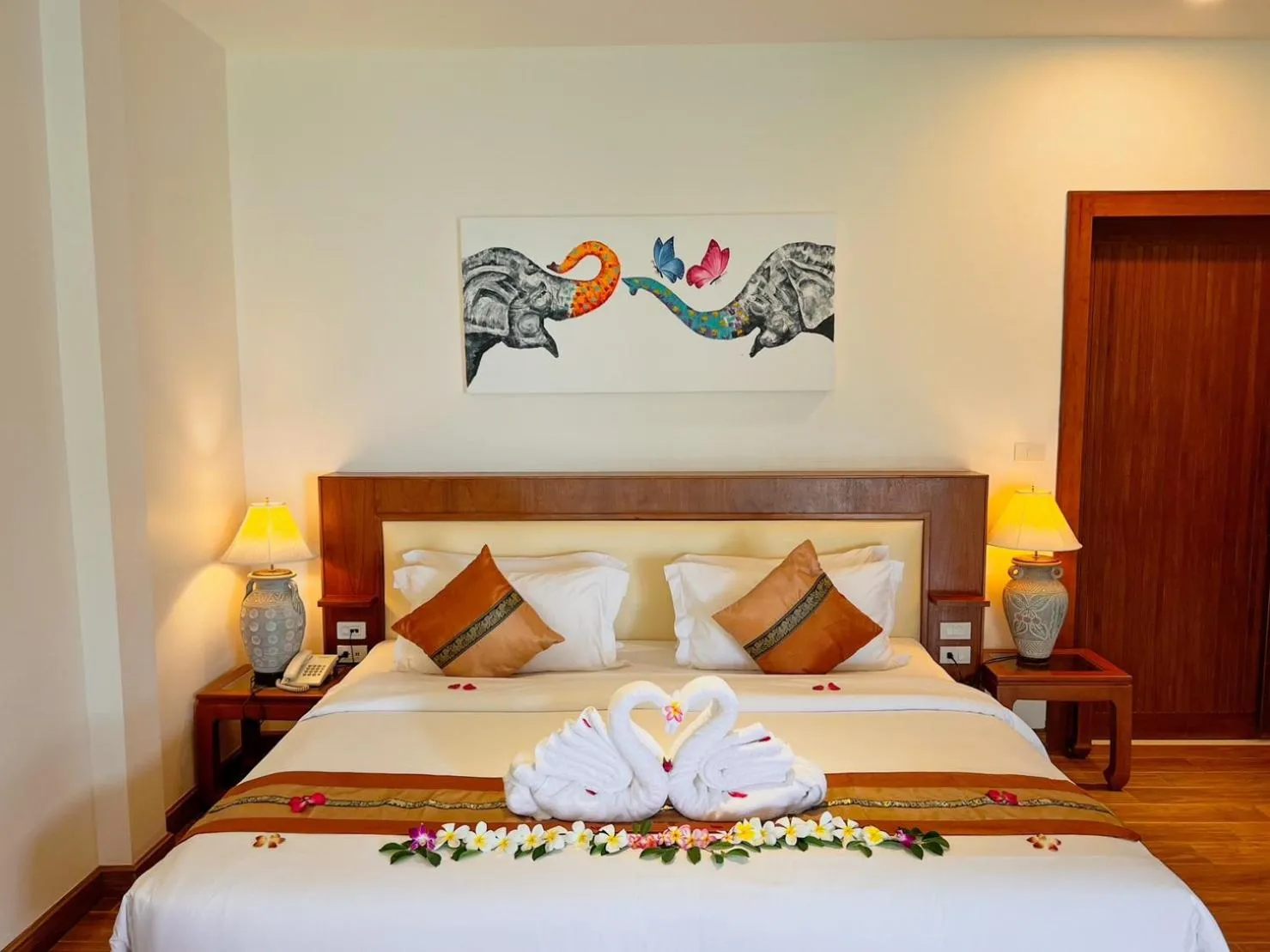 Bed in Aura Samui Best Beach Hotel - SHA Plus