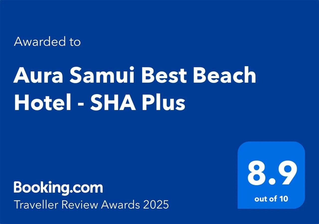 Certificate/Award in Aura Samui Best Beach Hotel - SHA Plus