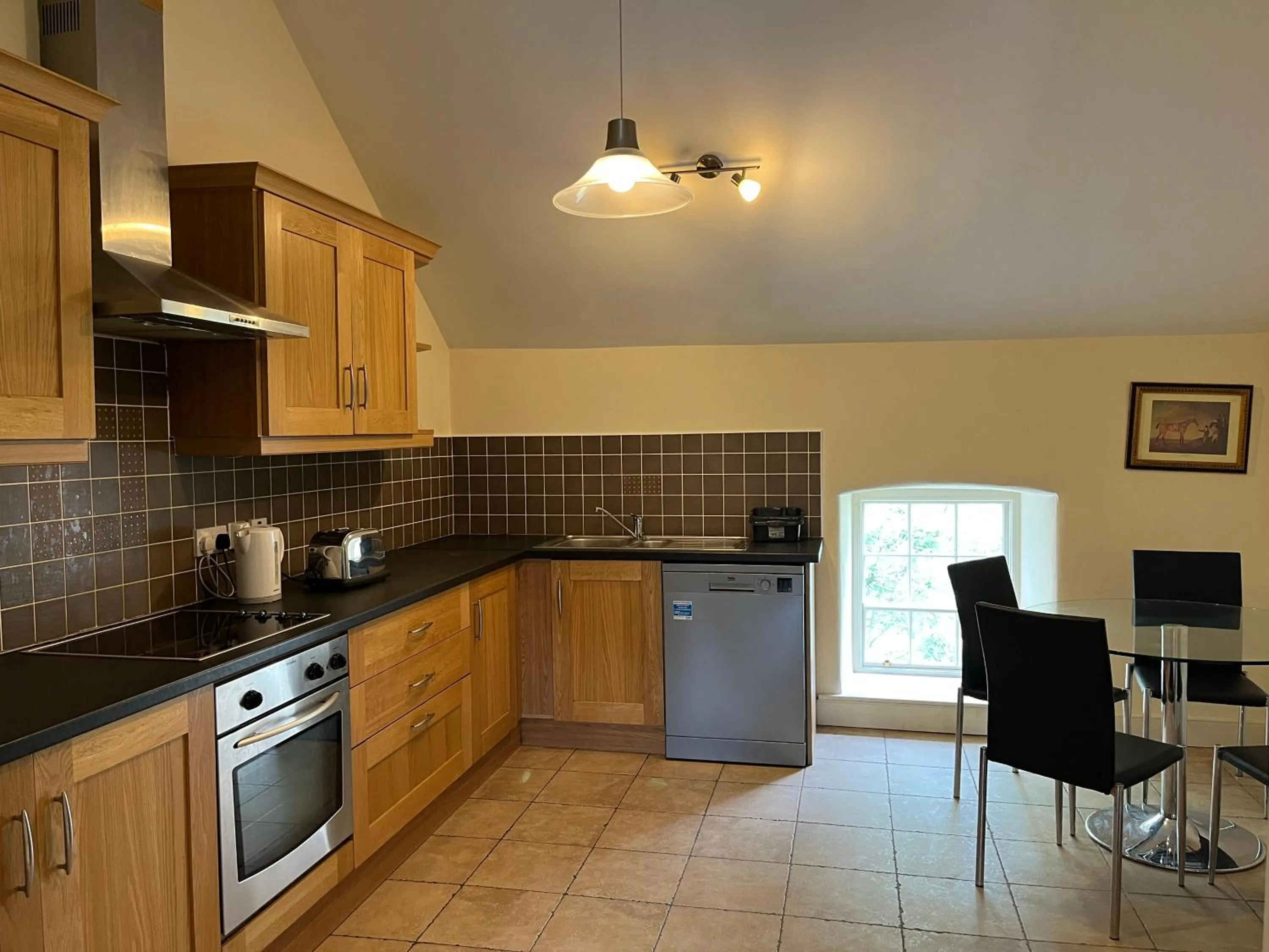Kitchen or kitchenette in 2 Bed Courtyard Apartment at Rockfield House Kells in Meath - Short Term Let