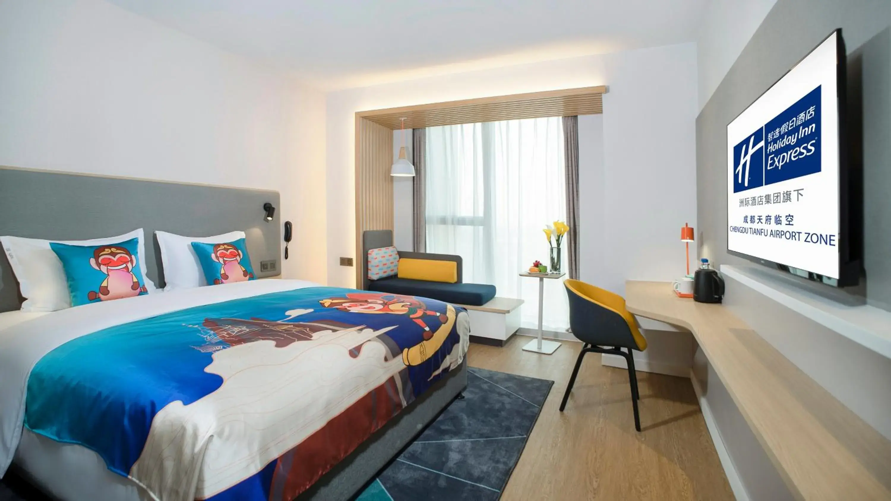 Bed in Holiday Inn Express Chengdu Tianfu Airport Zone by IHG Bed in Holiday Inn Express Chengdu Tianfu Airport Zone by IHG